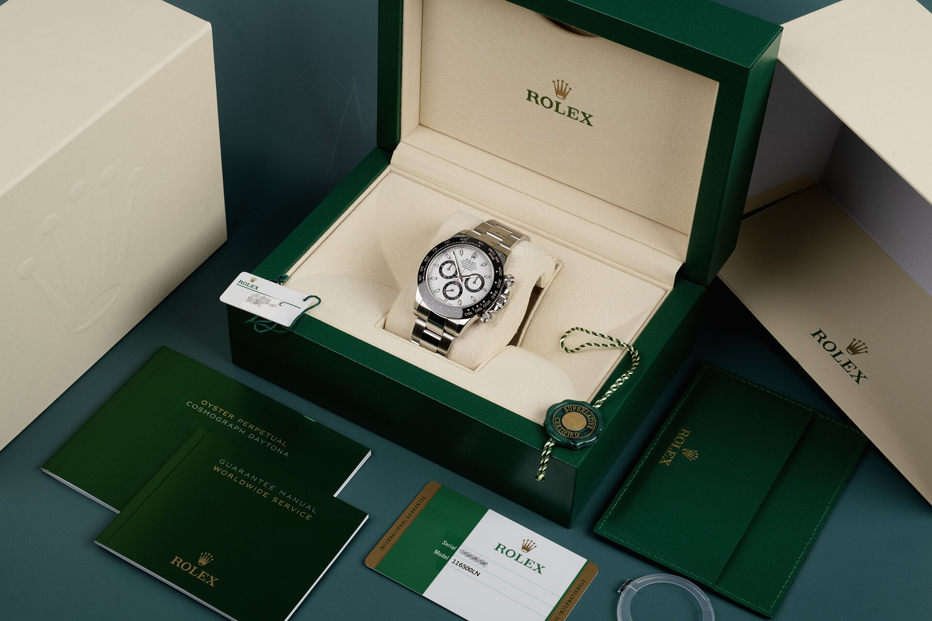 ref 116500LN | Box & Certificate | Rolex Cosmograph Daytona