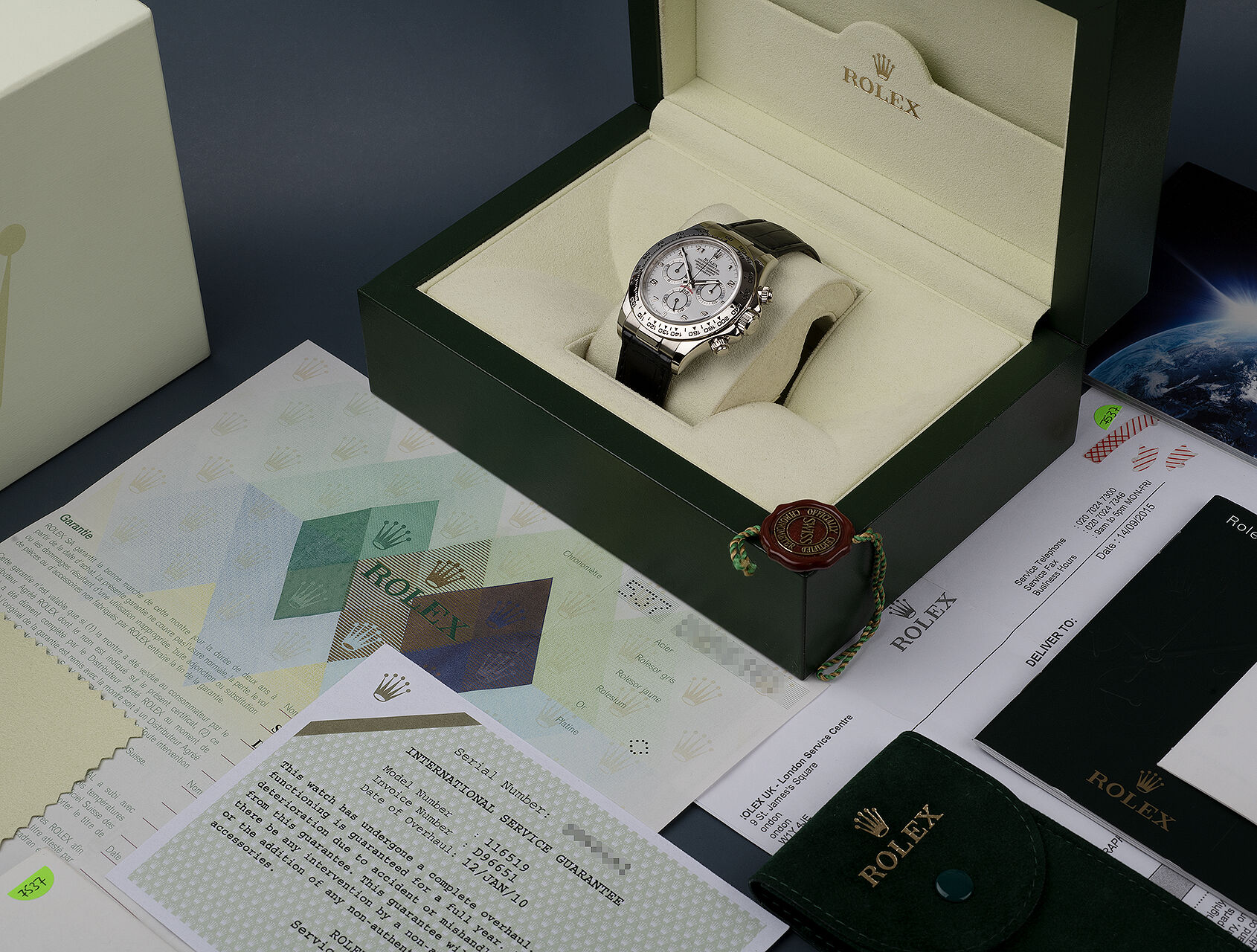 ref 116519 | 116519 - Box & Certificate | Rolex Cosmograph Daytona