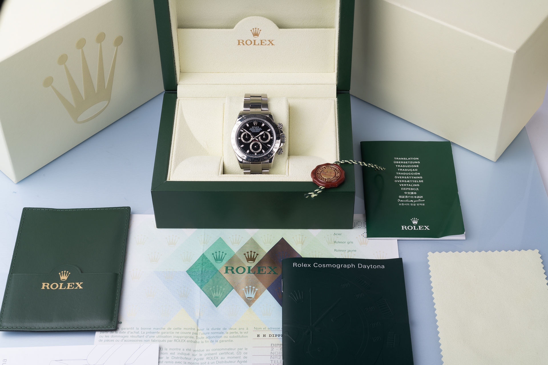 Box & Certificate  | ref 116520 | Rolex Cosmograph Daytona
