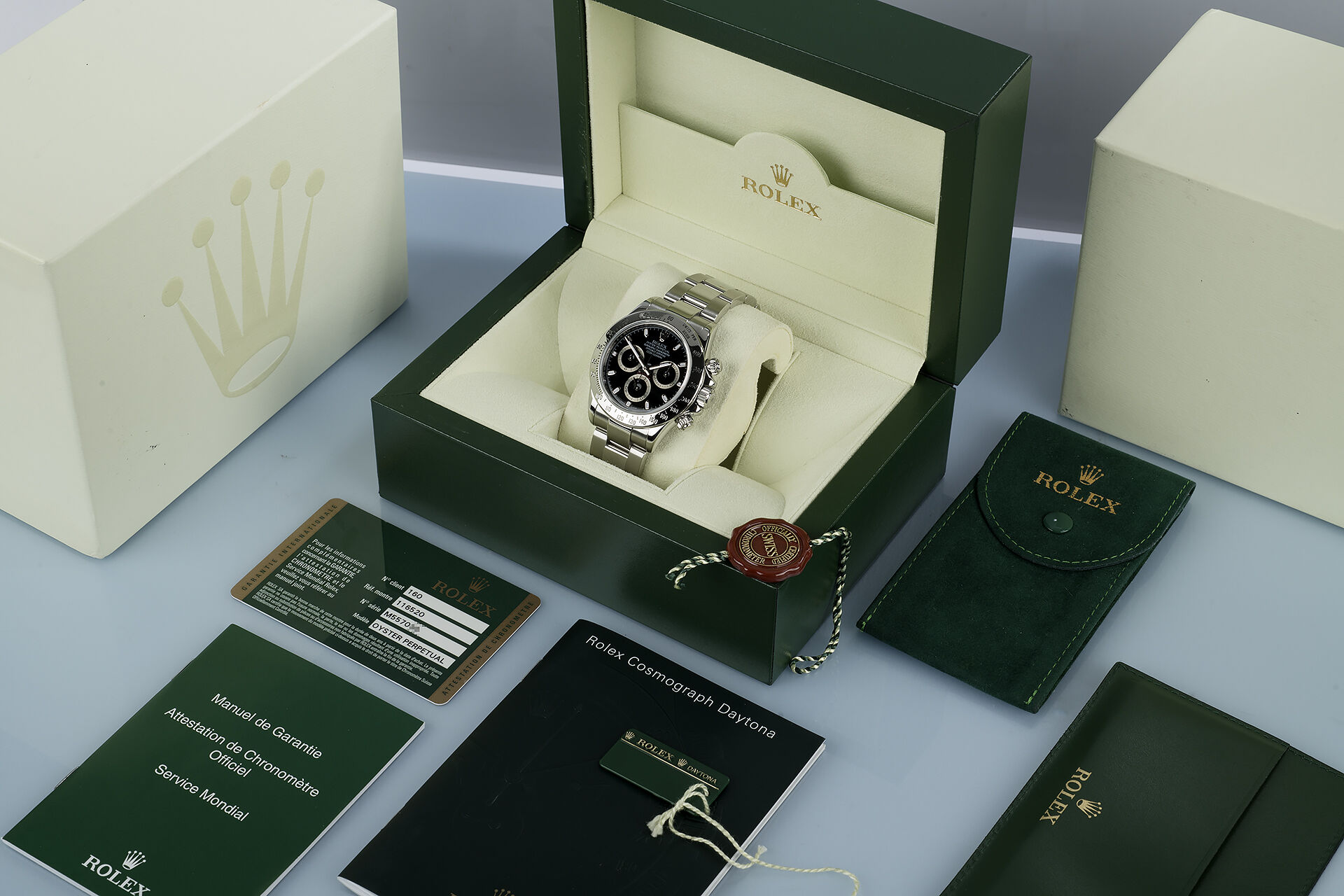 ref 116520 | Box & Certificate | Rolex Cosmograph Daytona