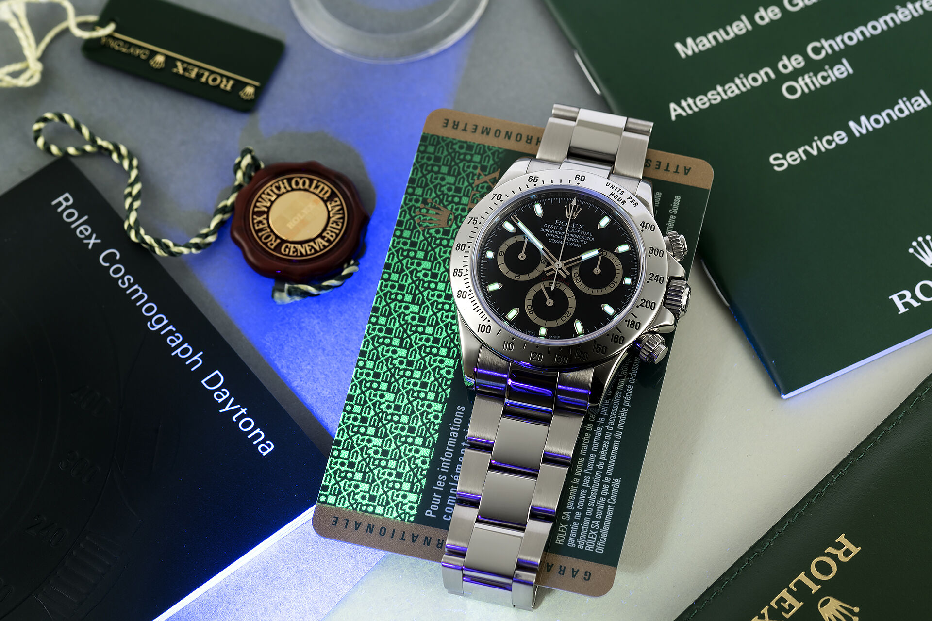 ref 116520 | Box & Certificate | Rolex Cosmograph Daytona