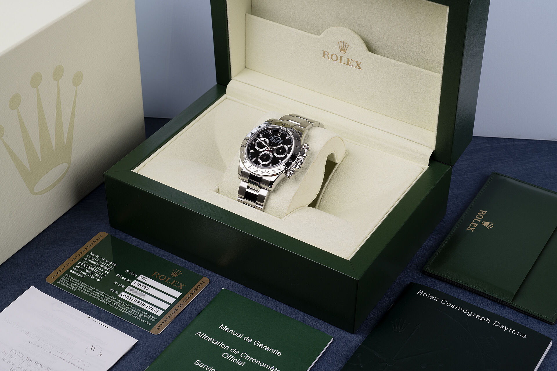 ref 116520 | Box & Certificate | Rolex Cosmograph Daytona