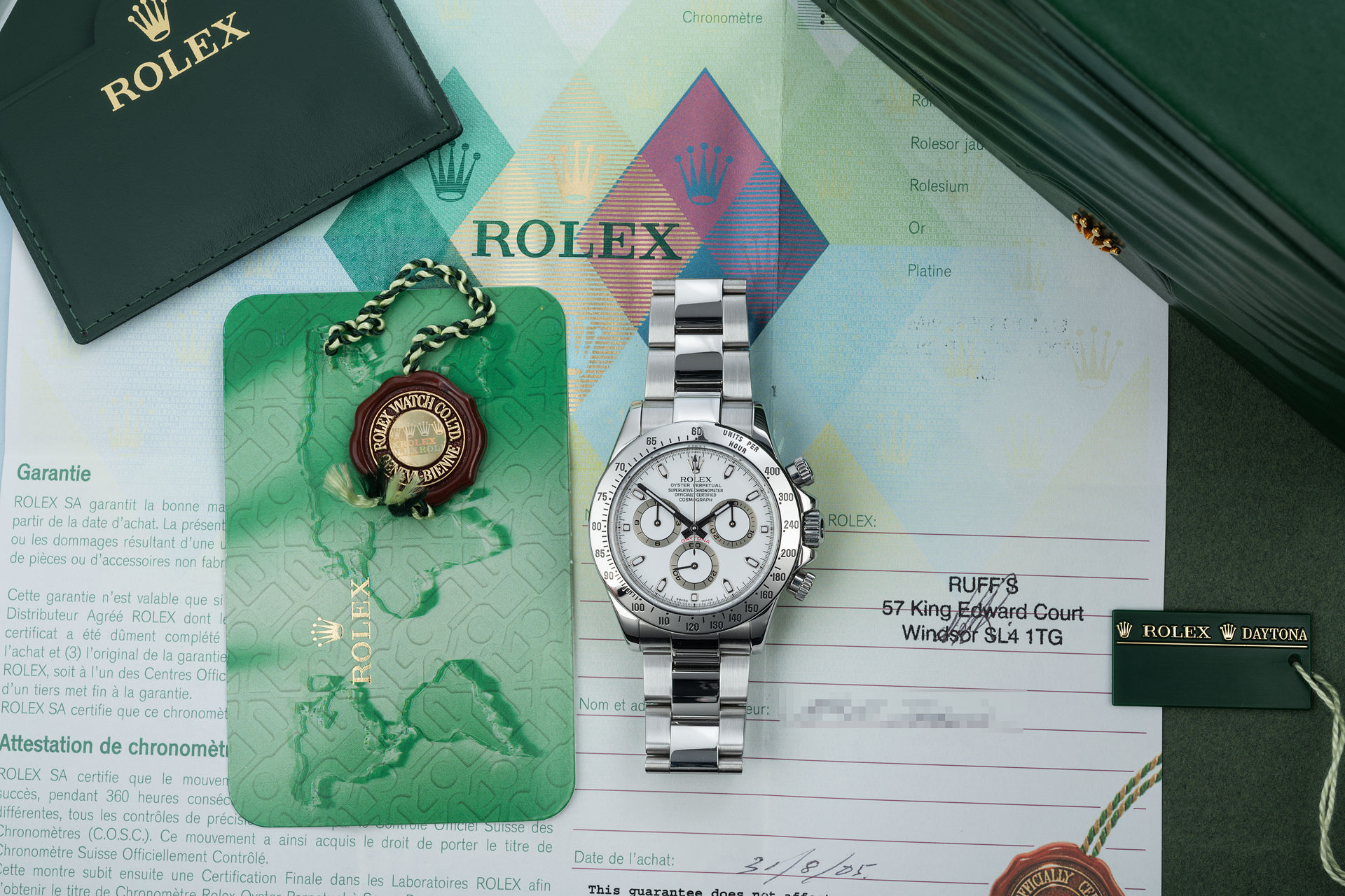 ref 116520 | Box & Papers 'F Serial' | Rolex Cosmograph Daytona