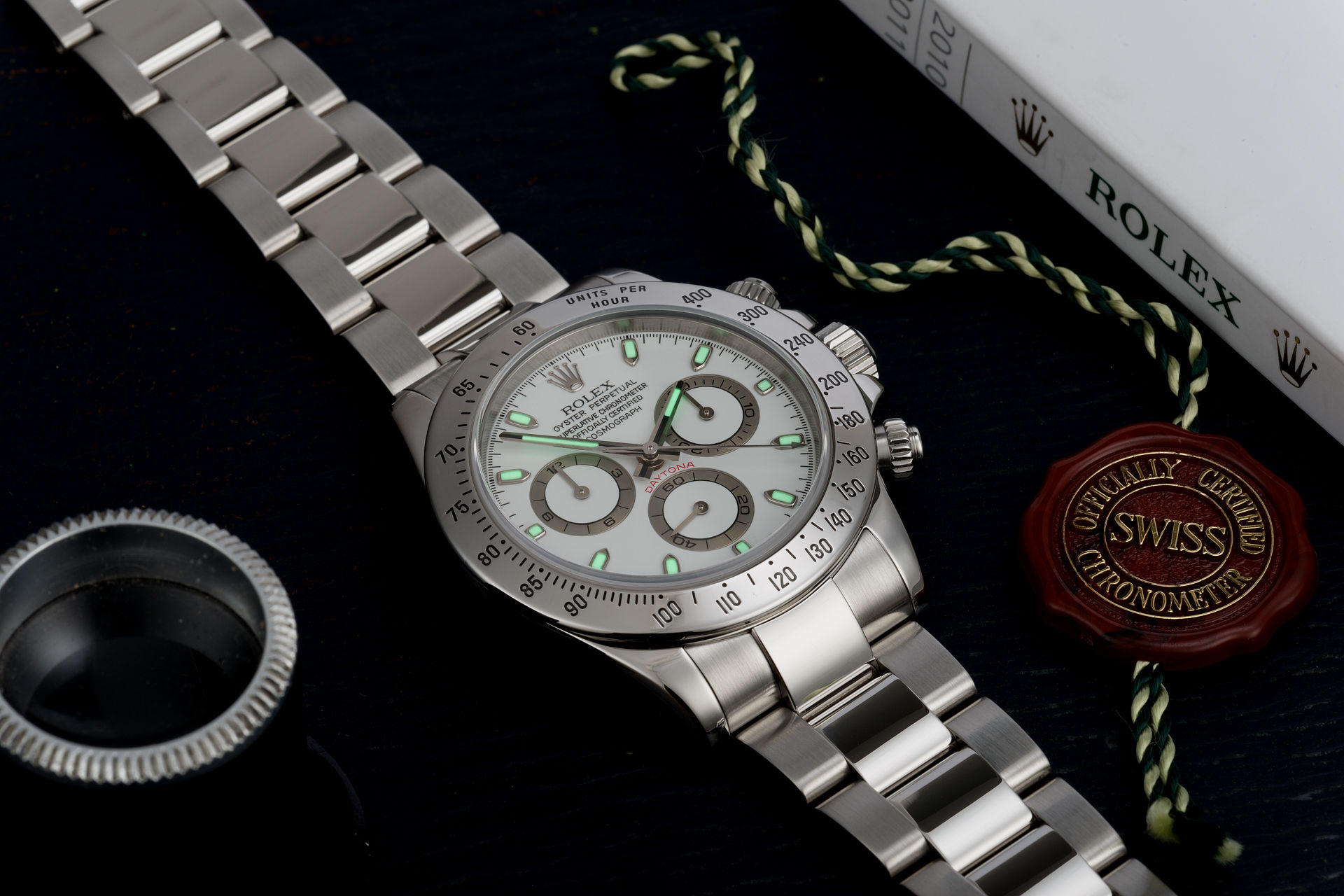 ref 116520 | Box, Certificate & Service History | Rolex Cosmograph Daytona