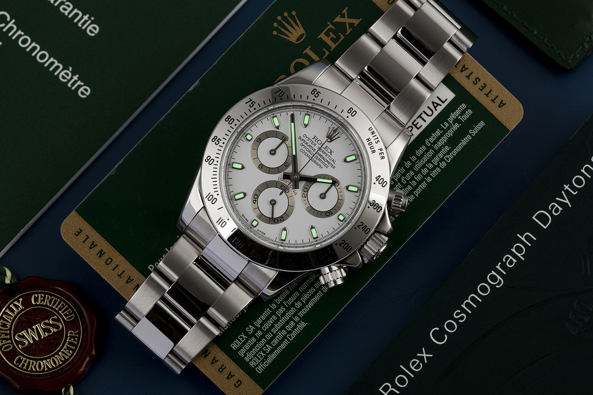 ref 116520 | Box & Certificate | Rolex Cosmograph Daytona