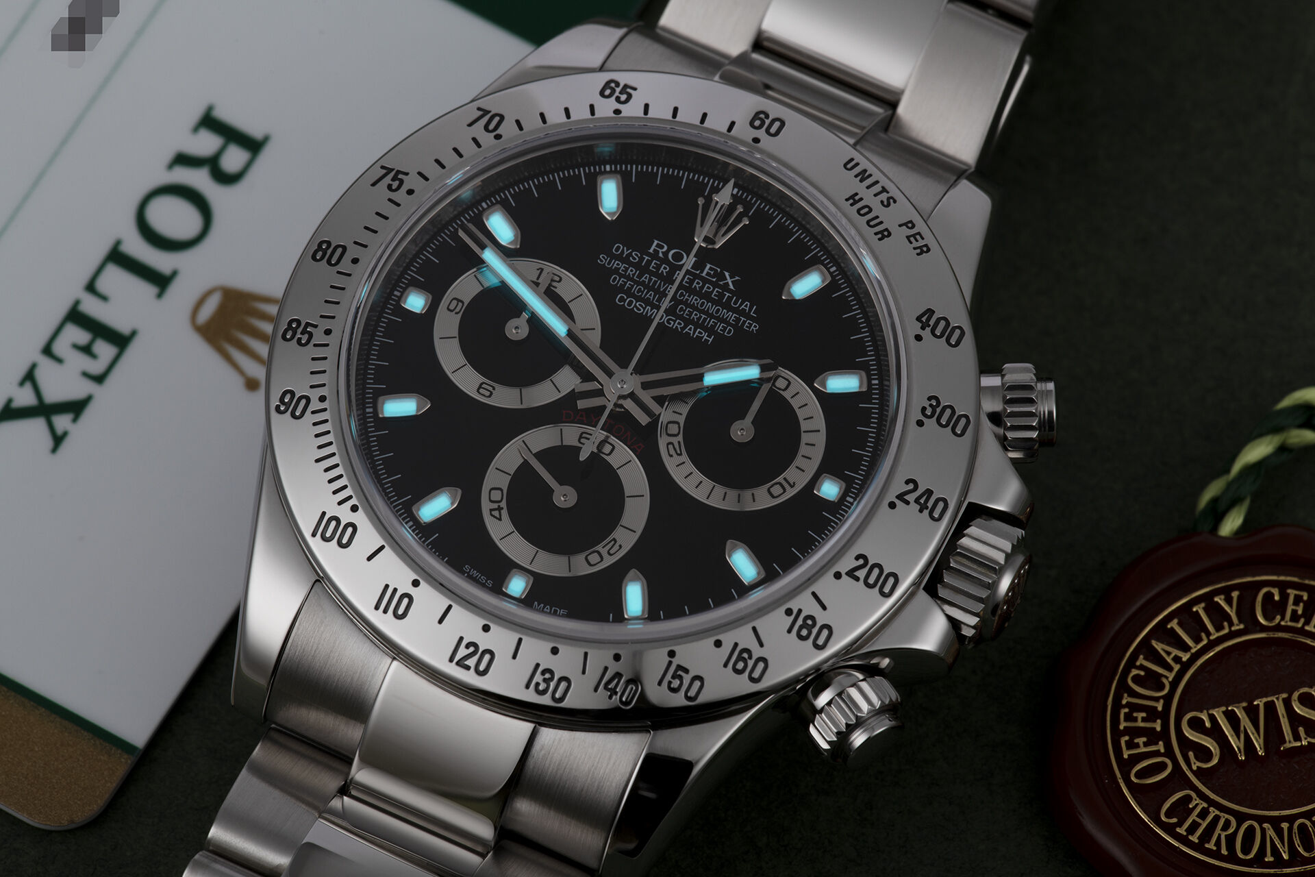 ref 116520 | Box & Certificate | Rolex Cosmograph Daytona