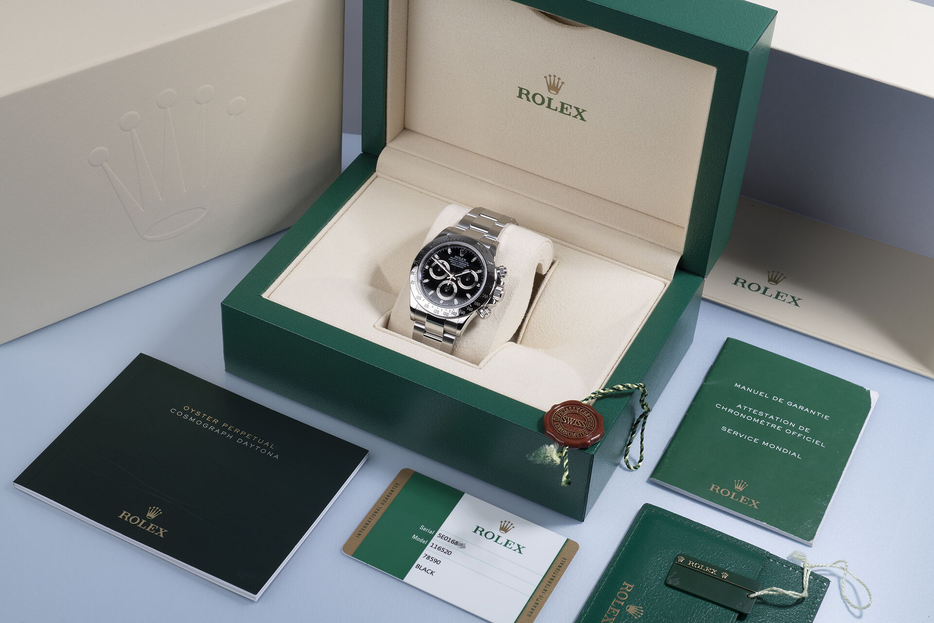 ref 116520 | Box & Certificate | Rolex Cosmograph Daytona