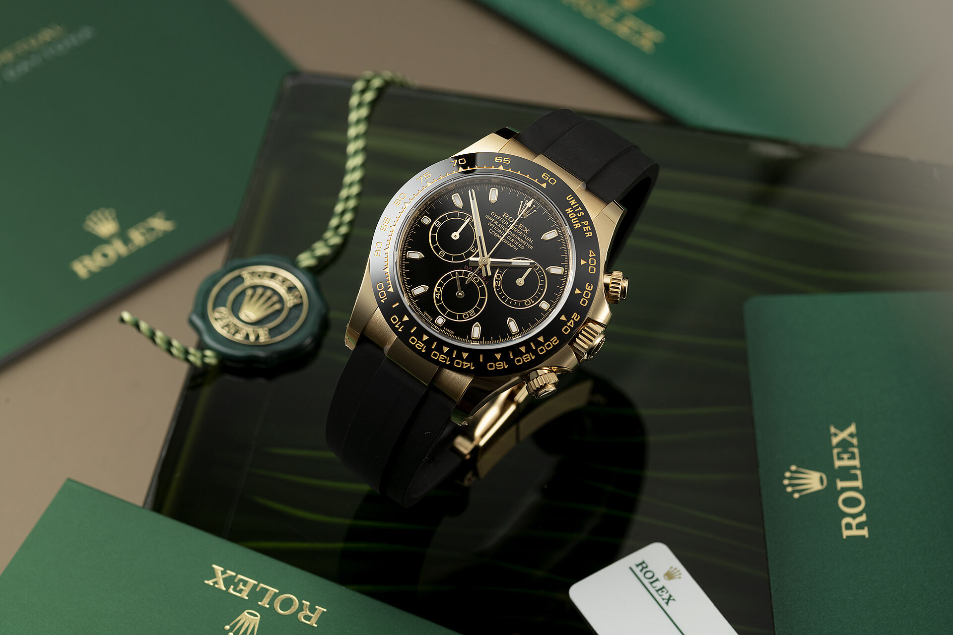 ref 116518LN | Yellow Gold Oysterflex | Rolex Cosmograph Daytona