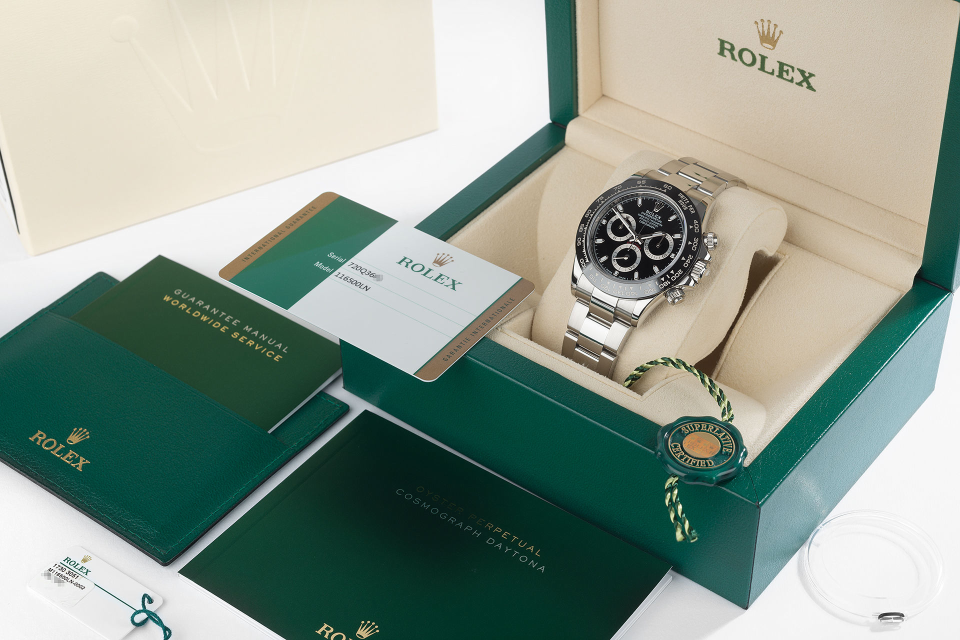 ref 116500LN | 'Cerachrom Model' Rolex Warranty | Rolex Cosmograph Daytona