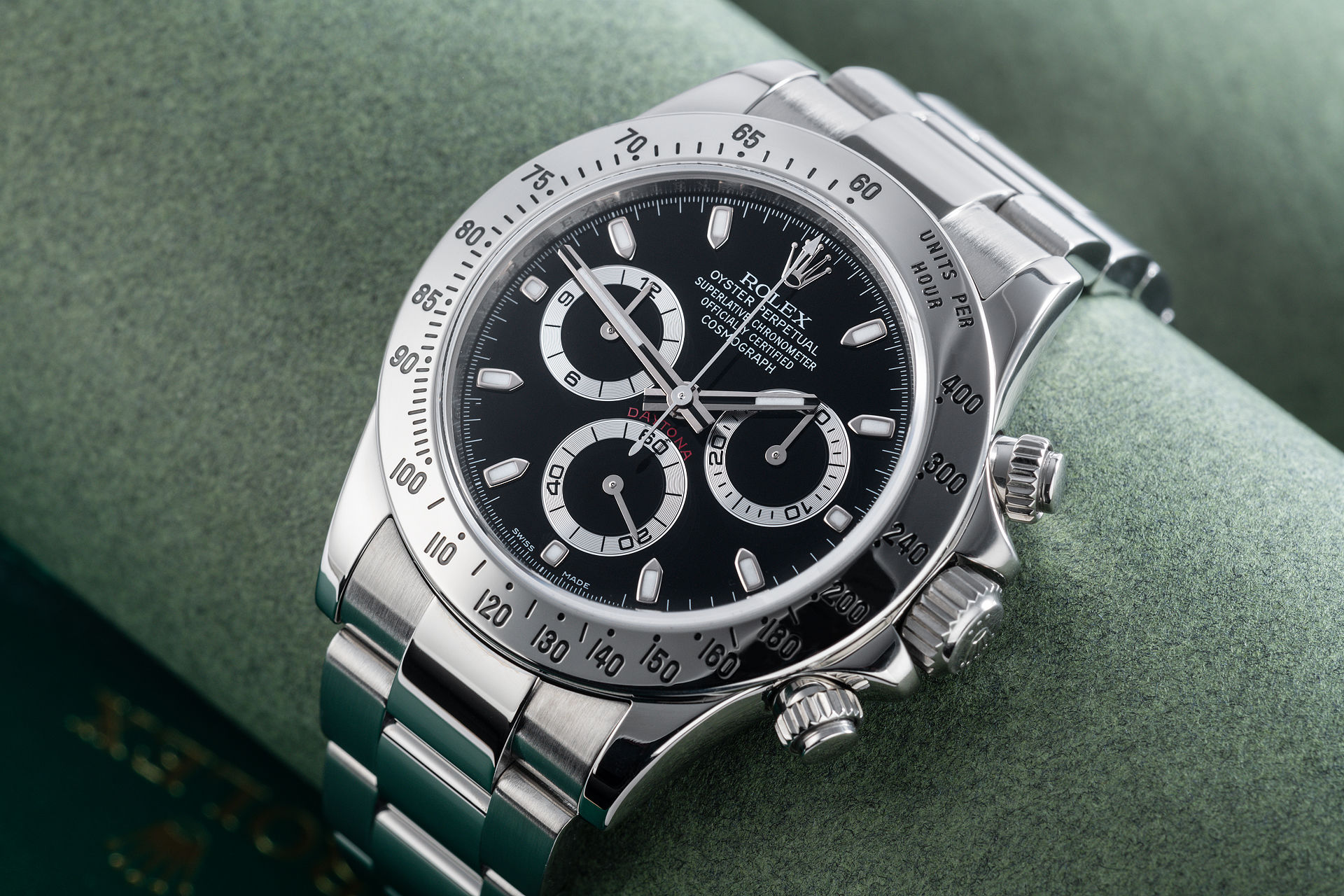 ref 116520 | 'Chromalight' Black Dial | Rolex Cosmograph Daytona