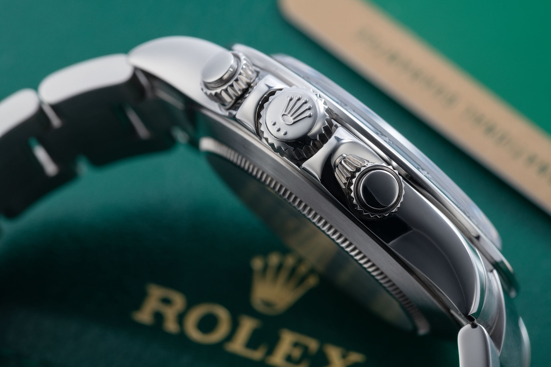 ref 116520 | 'Chromalight' Black Dial | Rolex Cosmograph Daytona