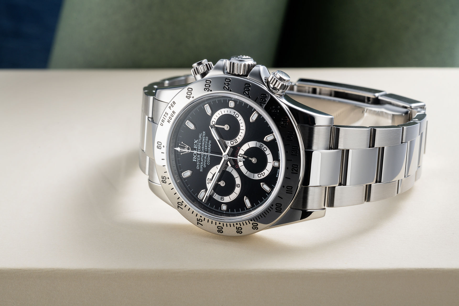 ref 116520 | 'Chromalight' Black Dial | Rolex Cosmograph Daytona