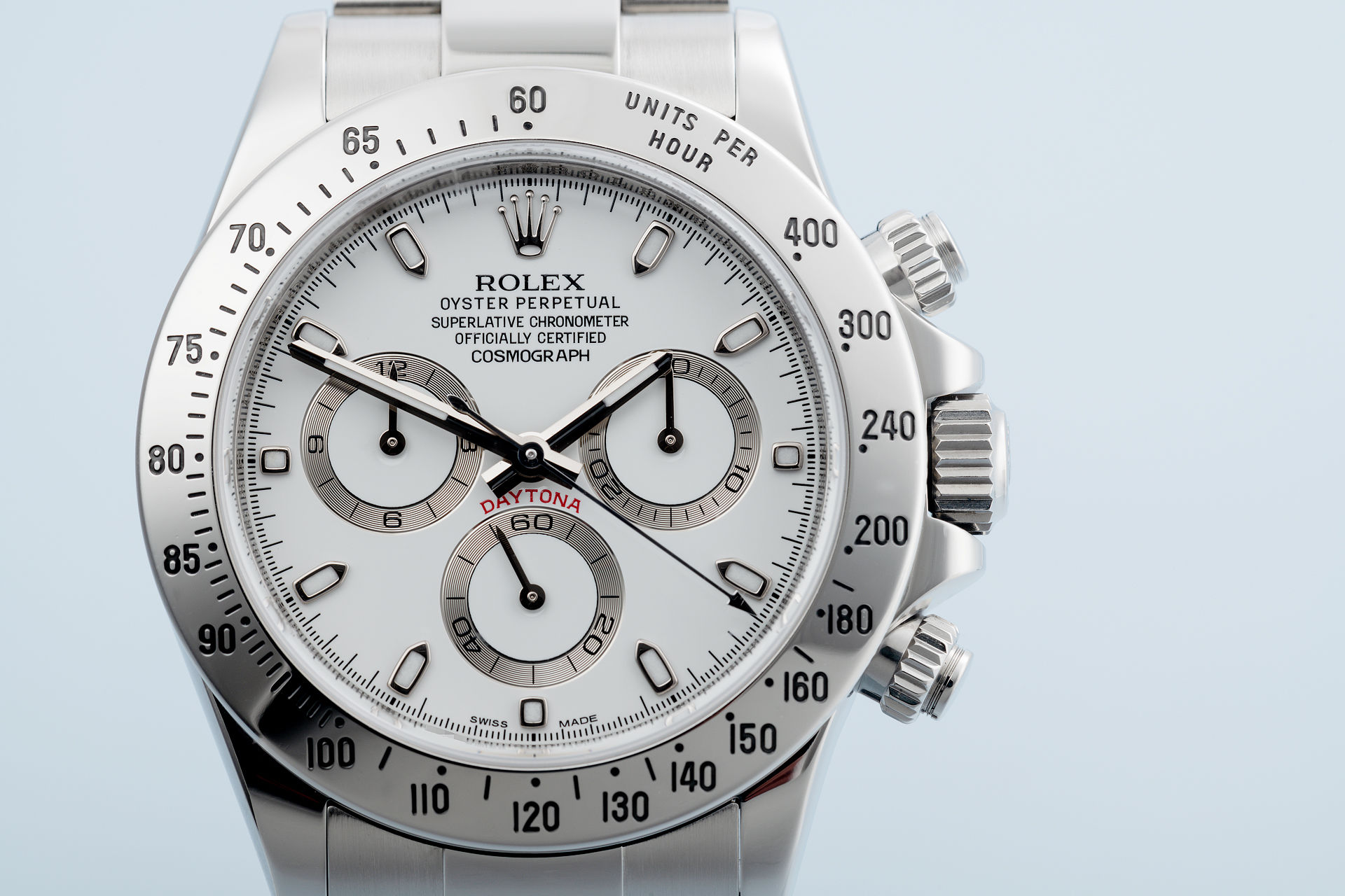 ref 116520 | White Chromalight Dial | Rolex Cosmograph Daytona