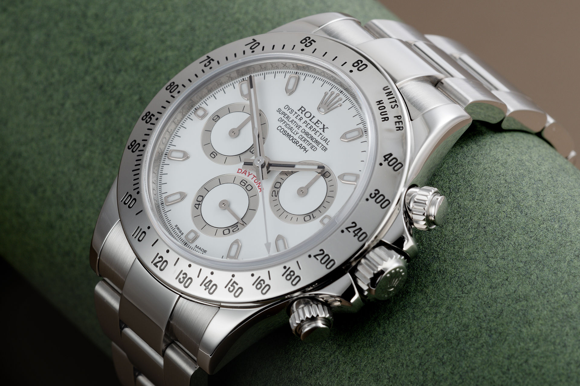 ref 116520 | White Chromalight Dial | Rolex Cosmograph Daytona