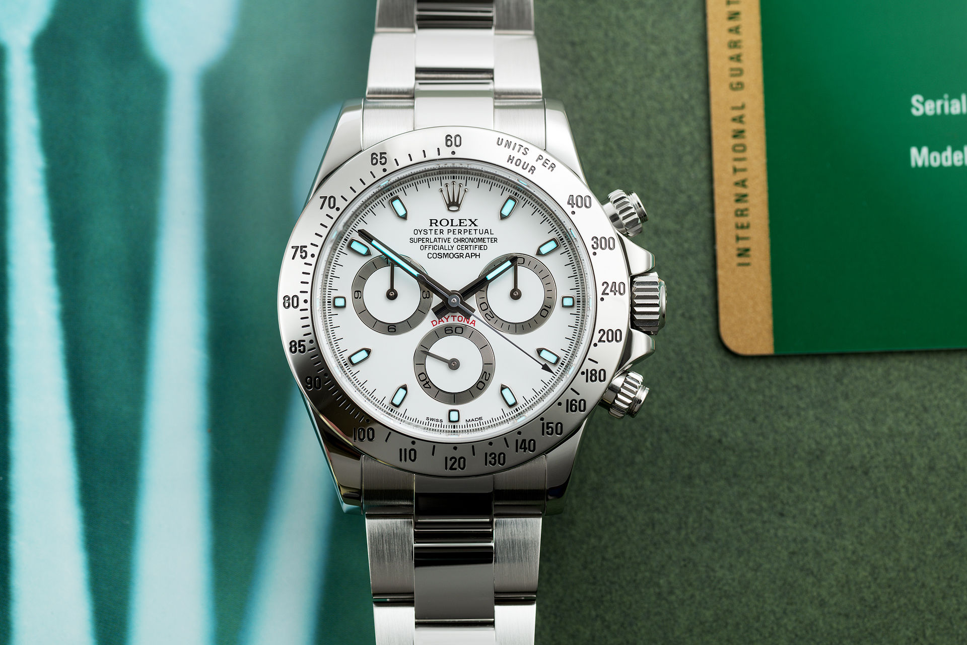 ref 116520 | White Chromalight Dial | Rolex Cosmograph Daytona