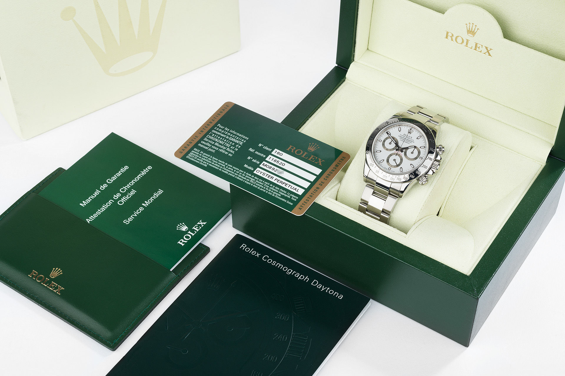 ref 116520 | 'Complete Set' Discontinued Model | Rolex Cosmograph Daytona