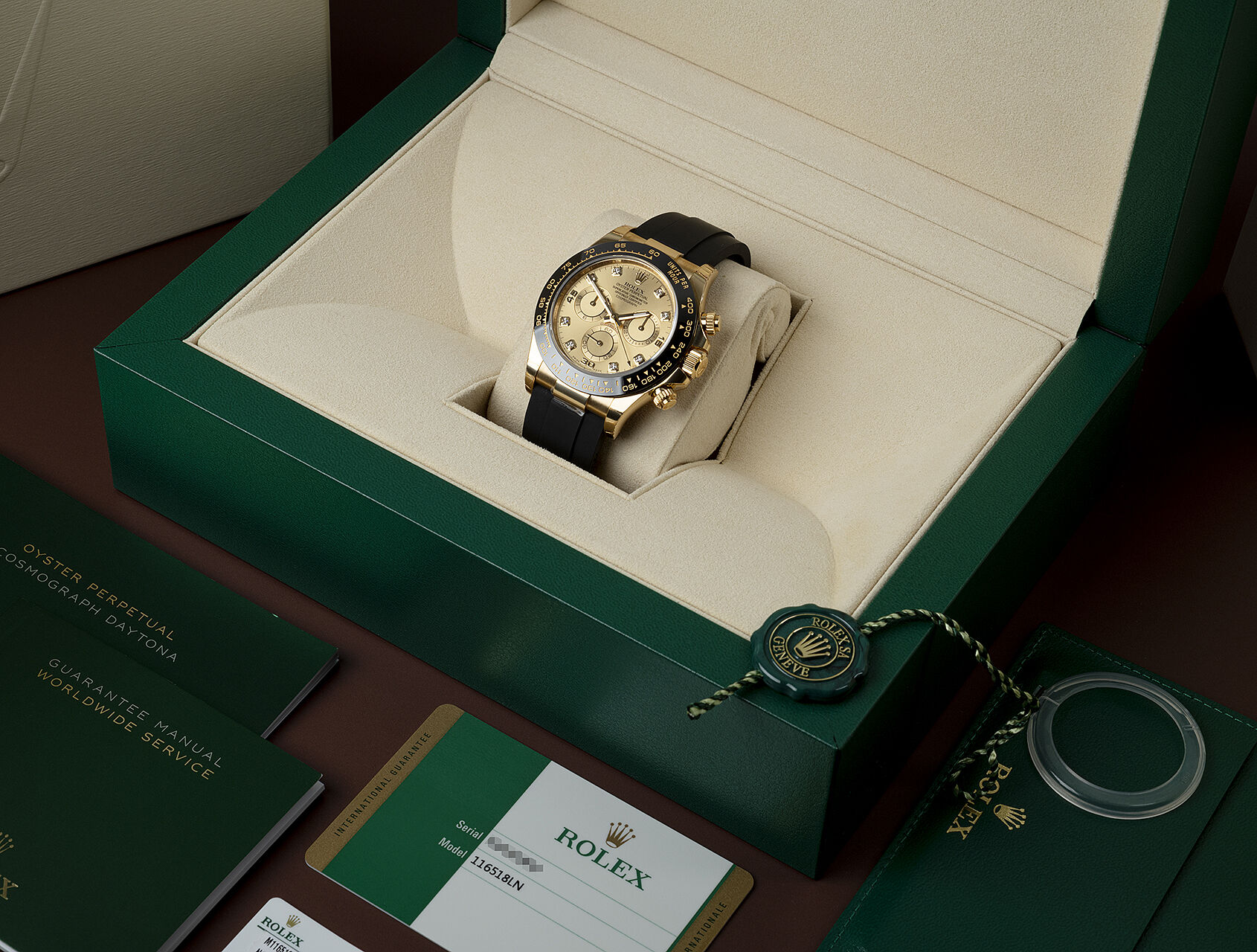 ref 116518LN | 116518LN - Diamond Dial | Rolex Cosmograph Daytona