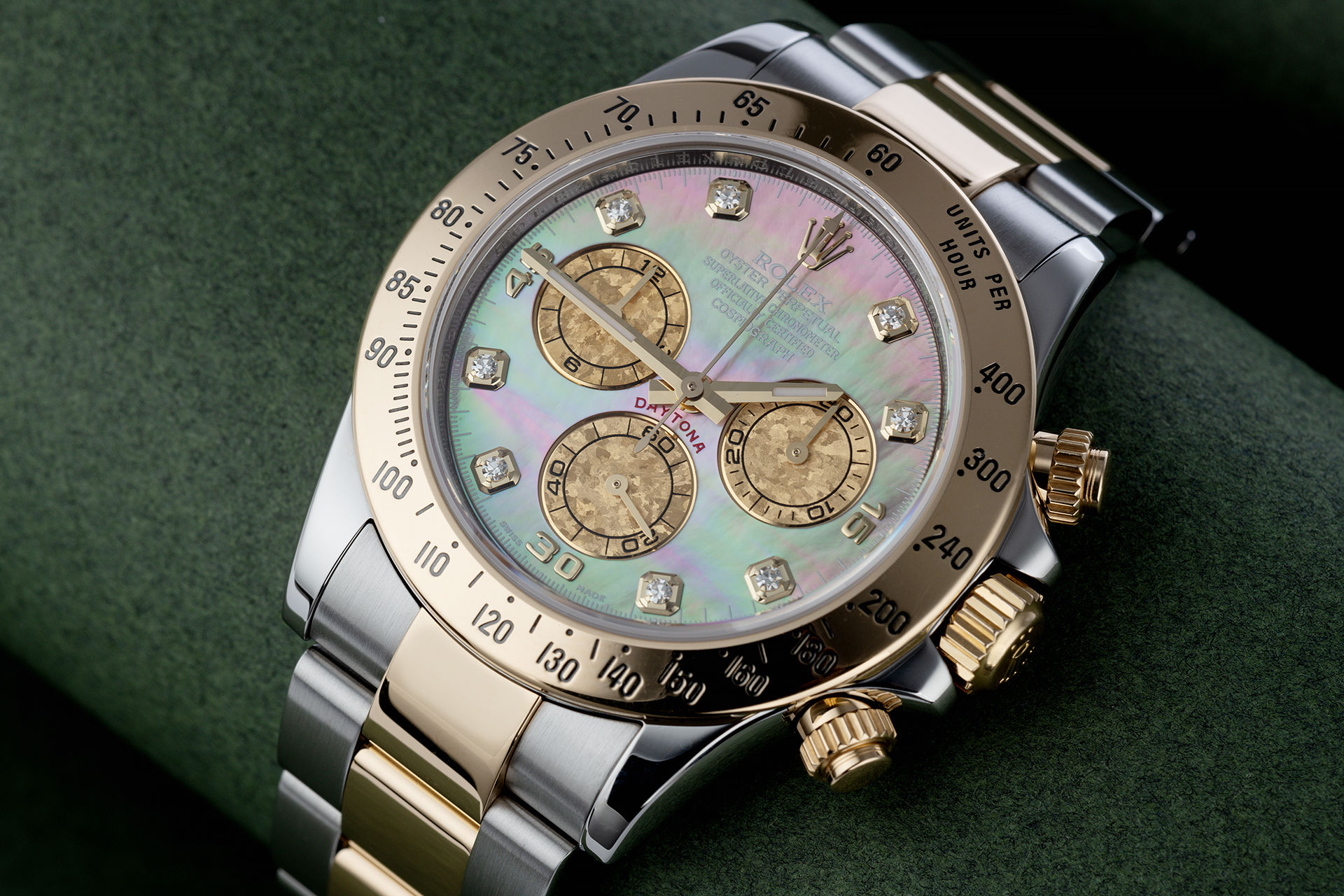 ref 116523 | 'Mother of Pearl & Crystal Dial' | Rolex Cosmograph Daytona