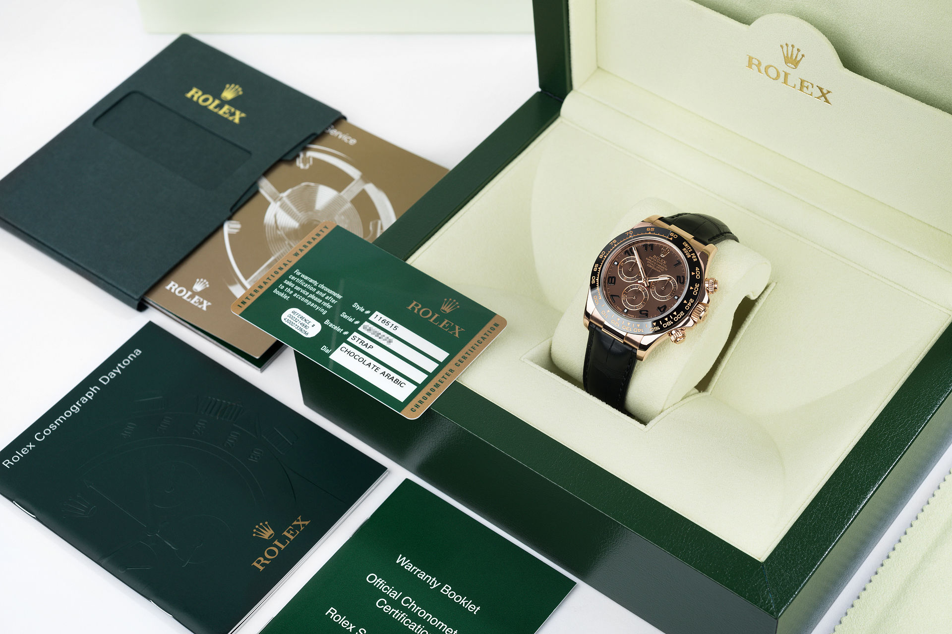 ref 116515LN | Everose 'Cerachrom' Full Set | Rolex Cosmograph Daytona