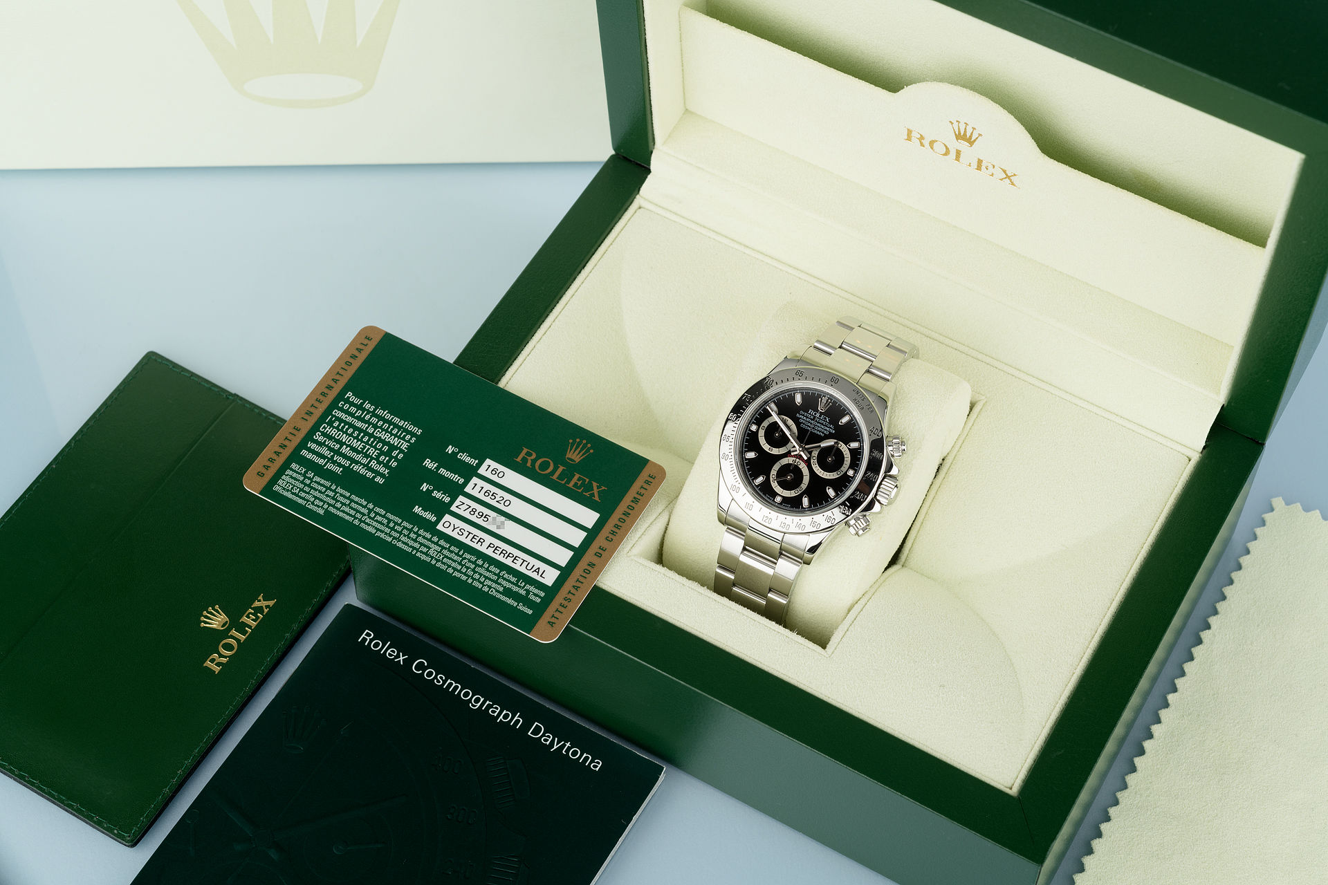 ref 116520 | Full Set 'Pre-Chromalight' Model | Rolex Cosmograph Daytona