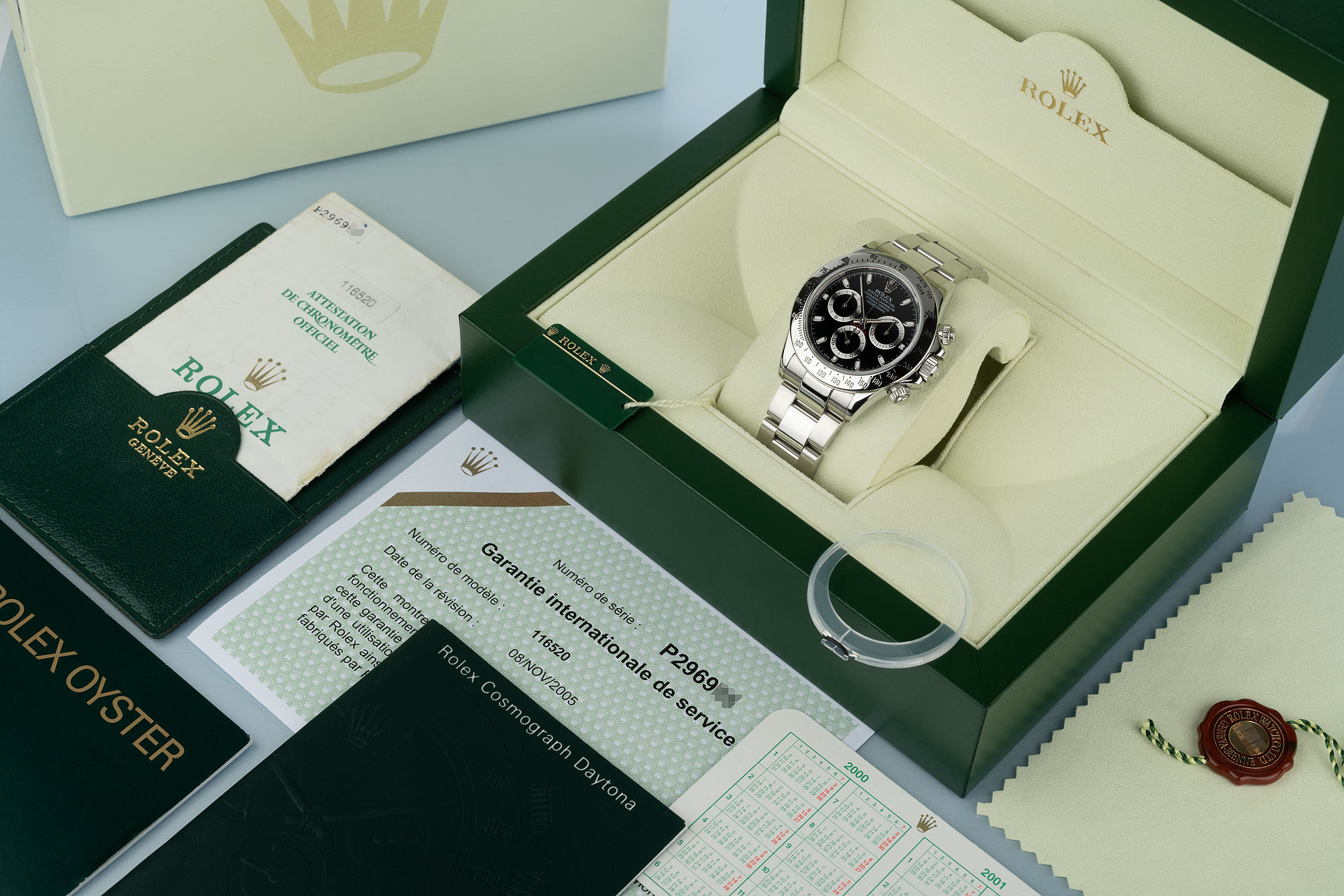 ref 116520 | P2.. Serial 'Thin Hands' | Rolex Cosmograph Daytona