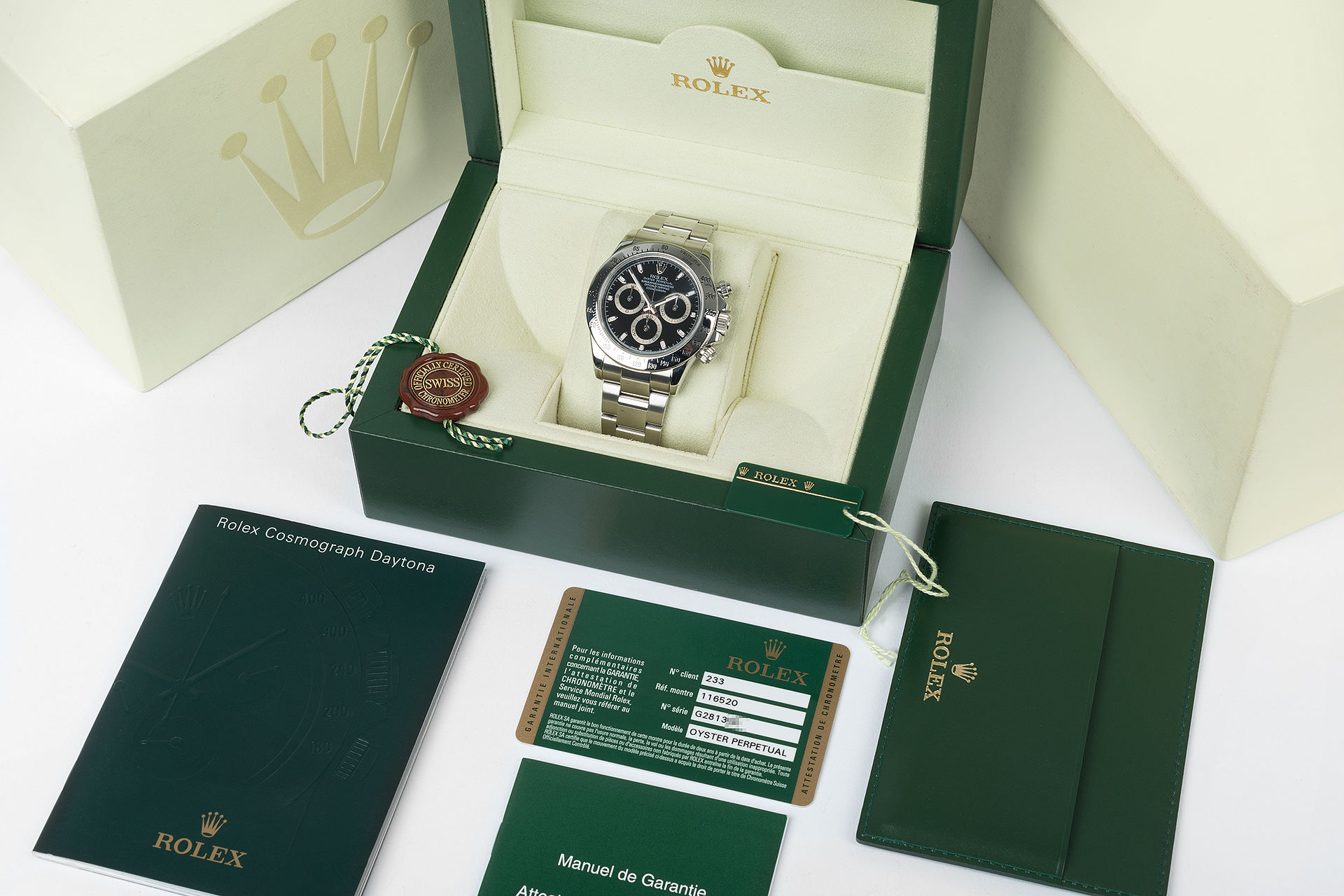 ref 116520 | Rolex Calibre 4130 'Full Set' | Rolex Cosmograph Daytona