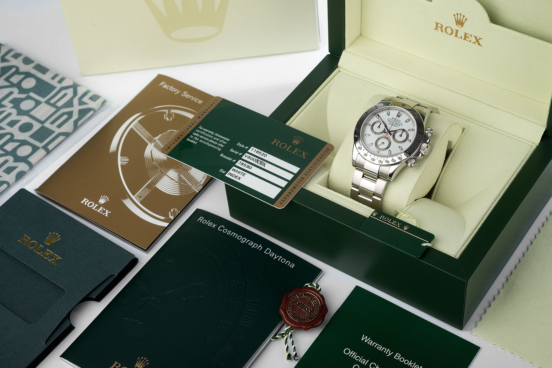 ref 116520 | Rolex Calibre 'Full Set' | Rolex Cosmograph Daytona