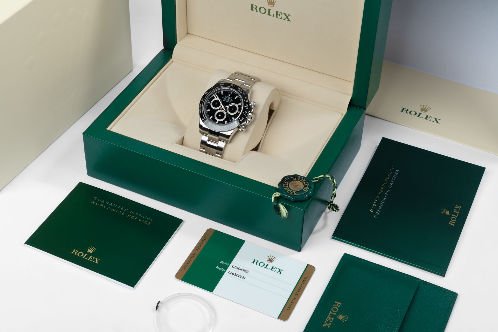 ref 116500LN | Rolex Warranty to 2022 | Rolex Cosmograph Daytona