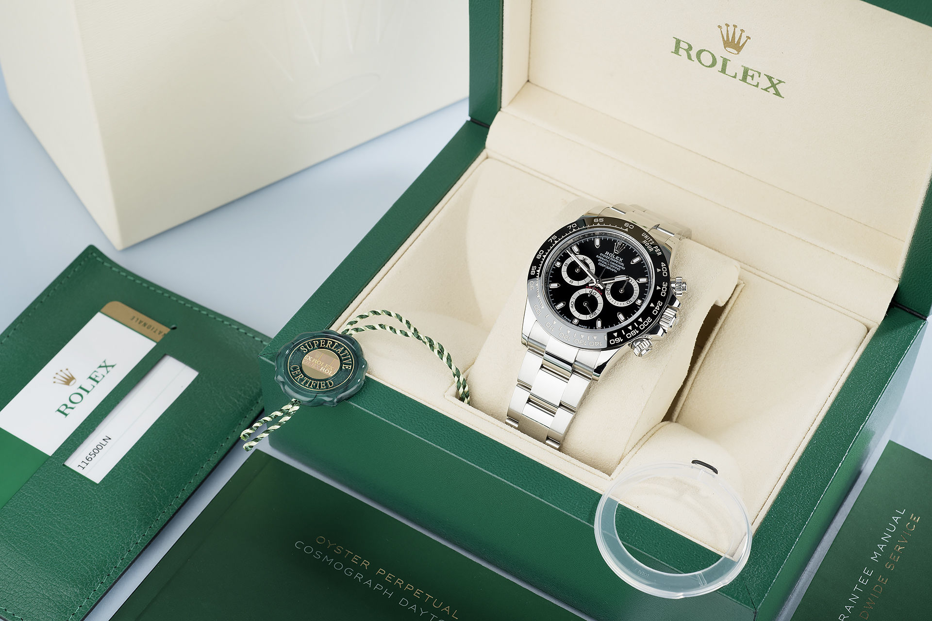 ref 116500LN | Rolex Warranty to 2023 | Rolex Cosmograph Daytona