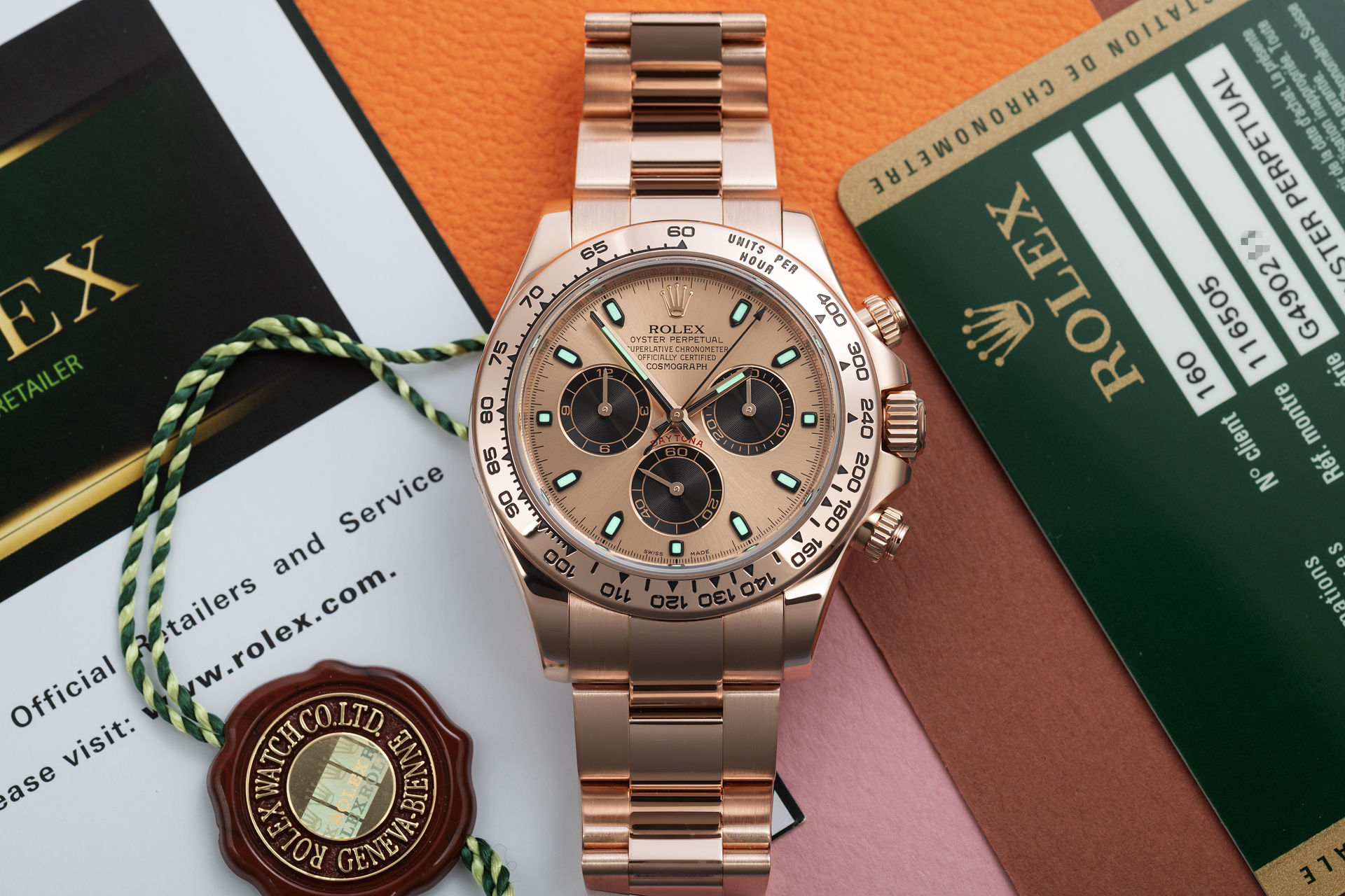 ref 116505 | Rose Gold 'Box & Certificate' | Rolex Cosmograph Daytona