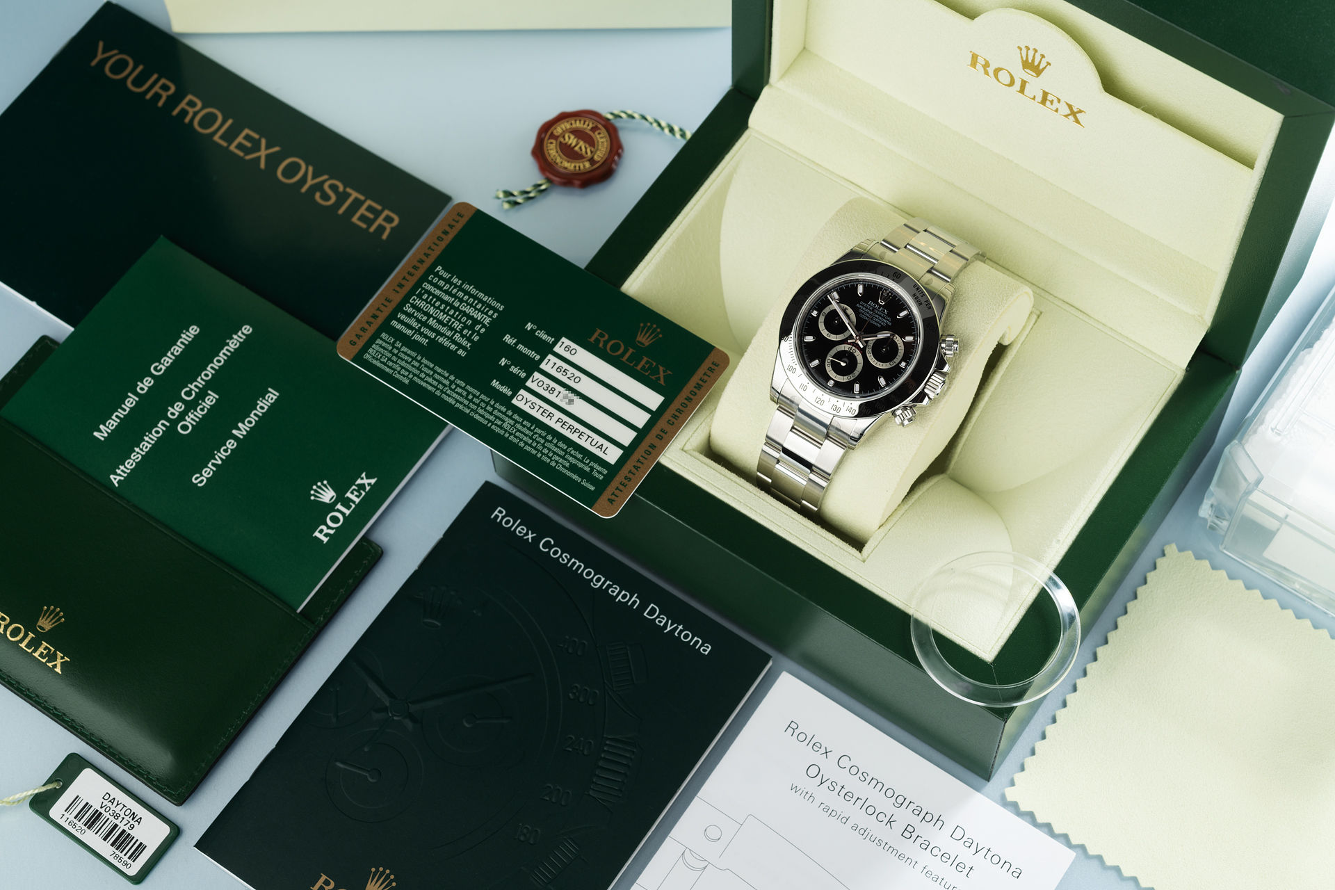 "Untouched" Full Set | ref 116520 | Rolex Cosmograph Daytona