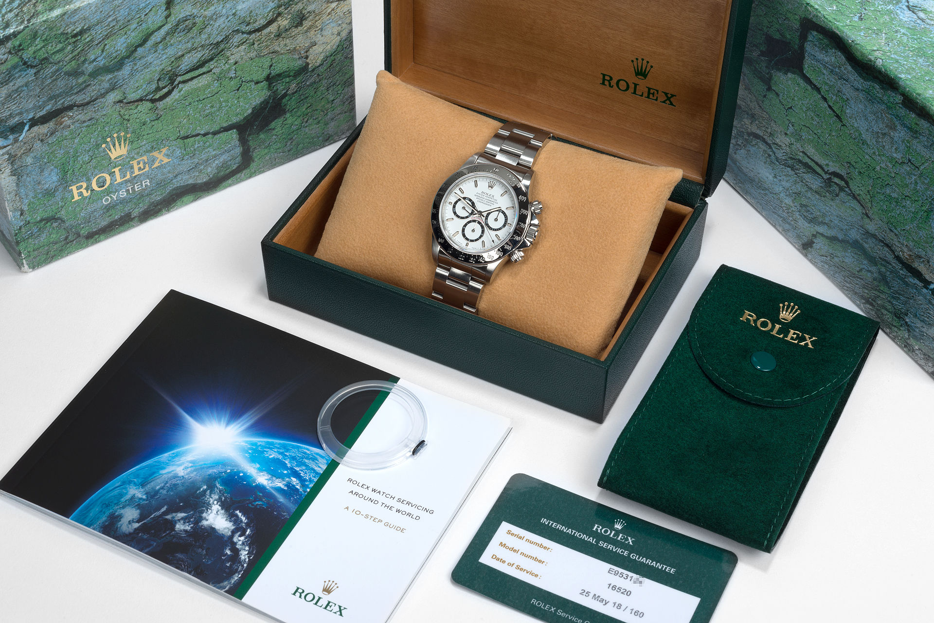 ref 16520 | Rare 'Up-Side Down 6' Rolex Warranty | Rolex Cosmograph Daytona