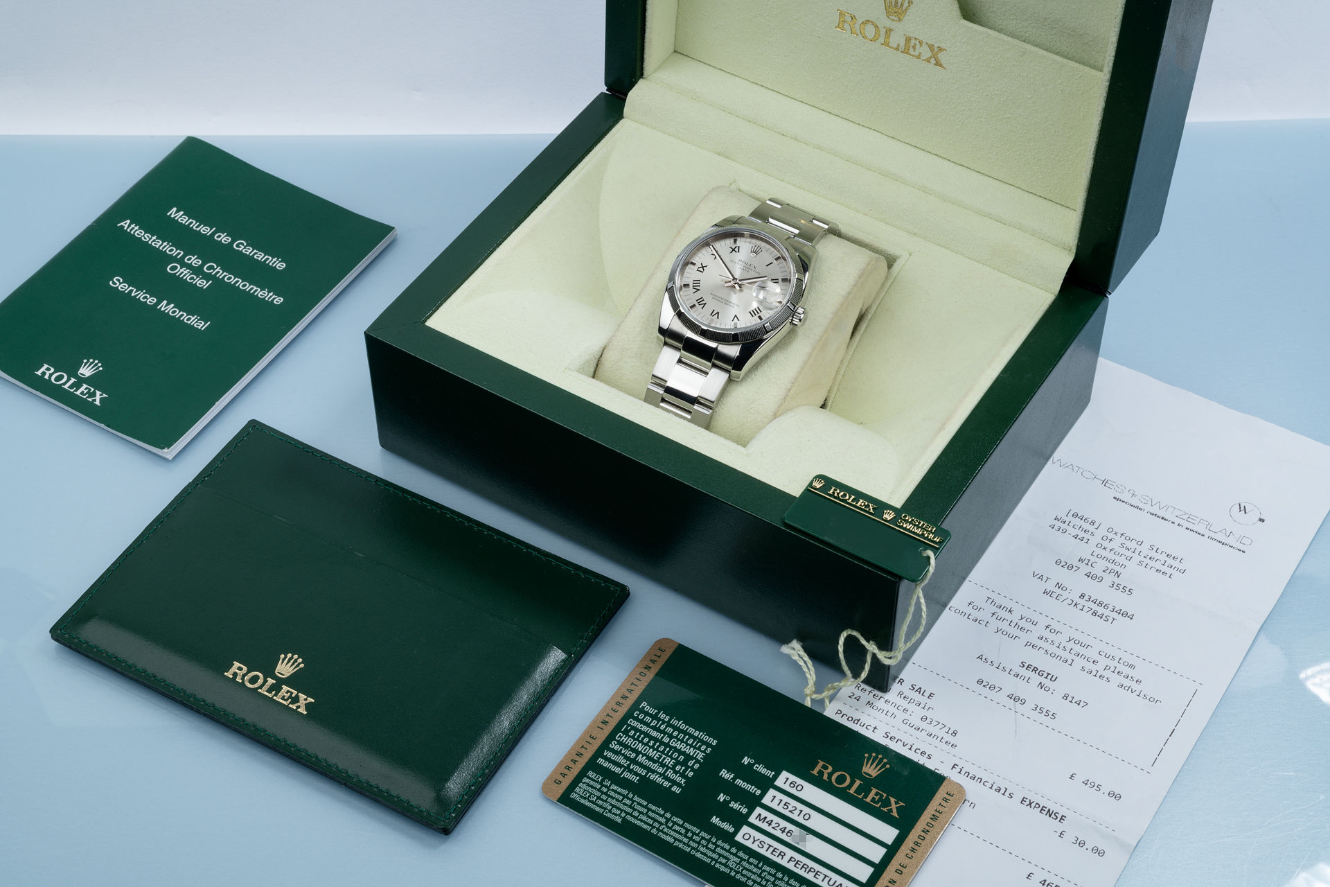 ref 115210 | 'Box & Certificate' | Rolex Date