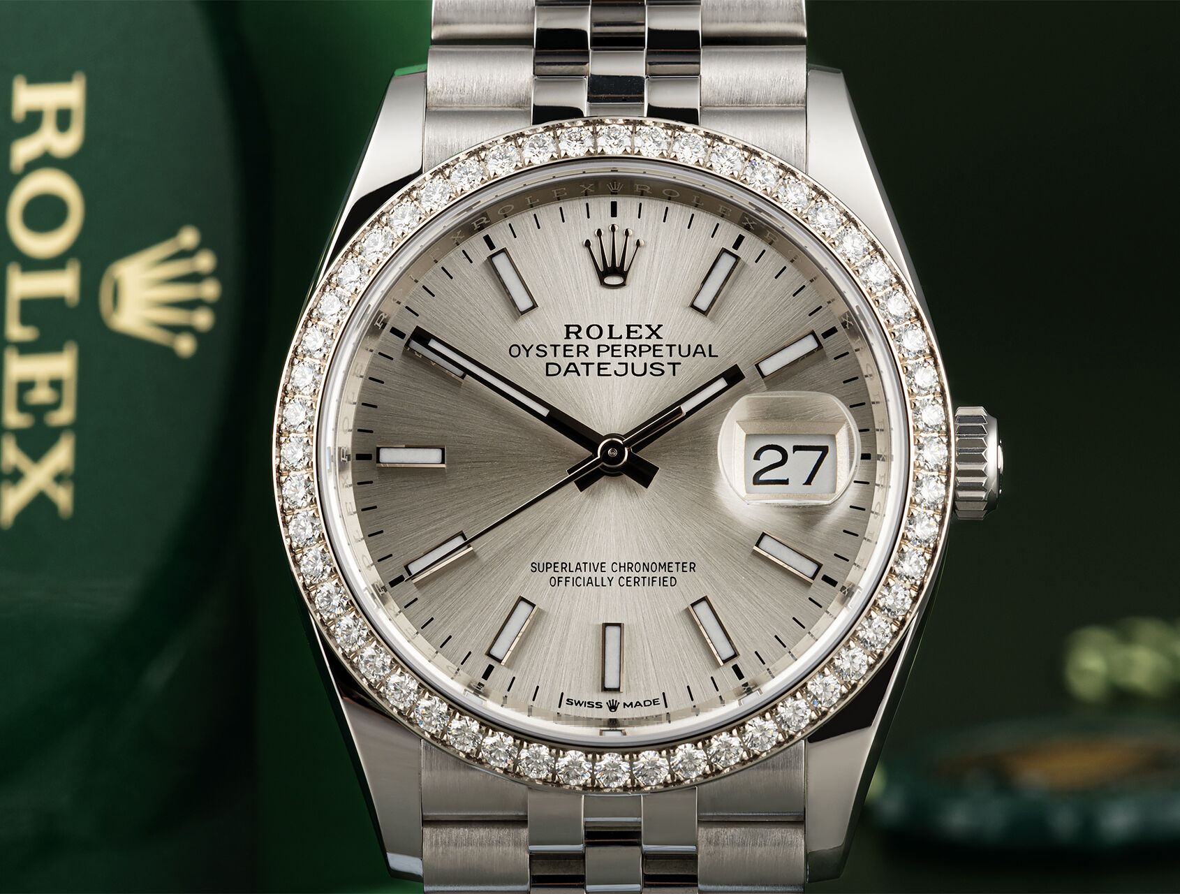 ref 126284RBR | 126284 - Diamond Bezel | Rolex Datejust 36