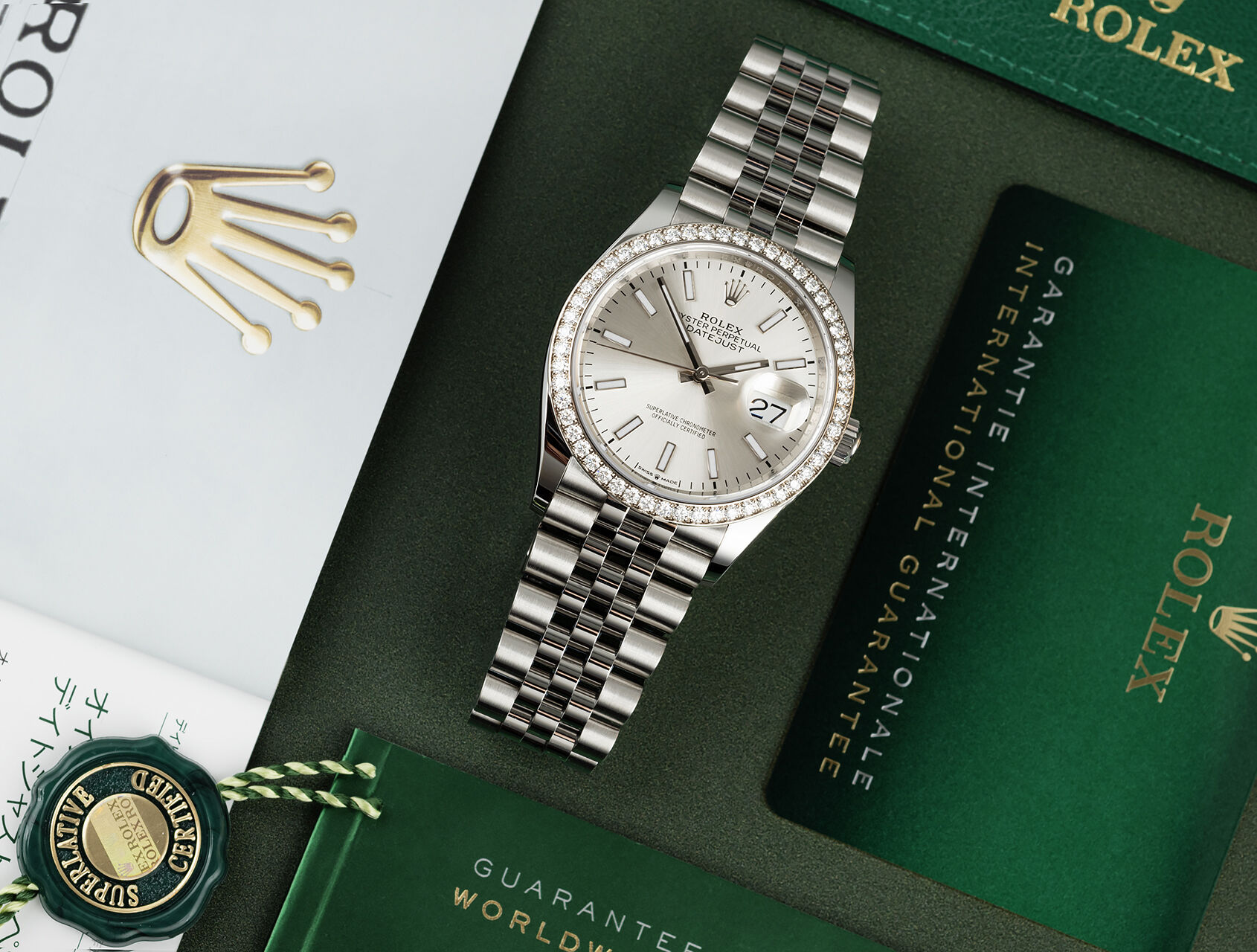 ref 126284RBR | 126284 - Diamond Bezel | Rolex Datejust 36