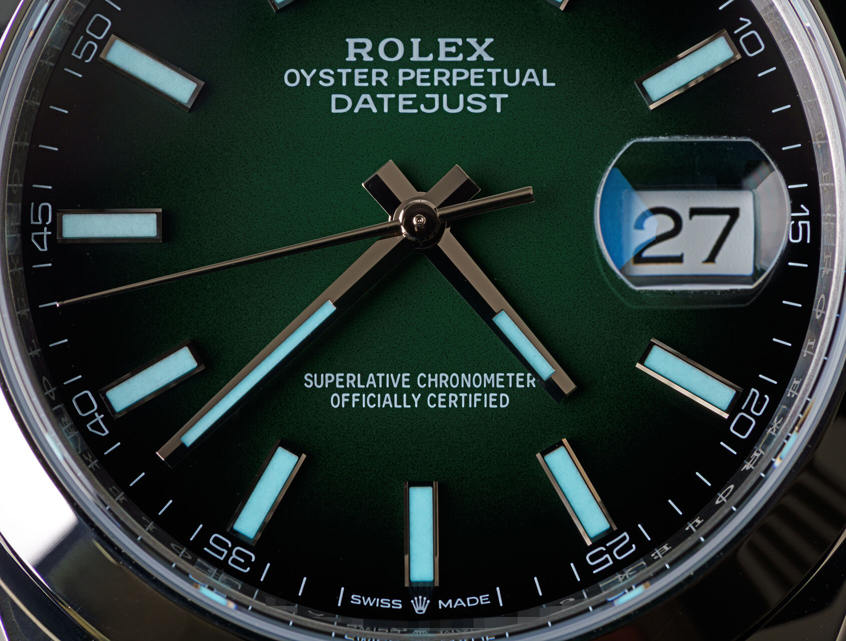 ref 126300 | 126300 - Green Ombré | Rolex Datejust 41