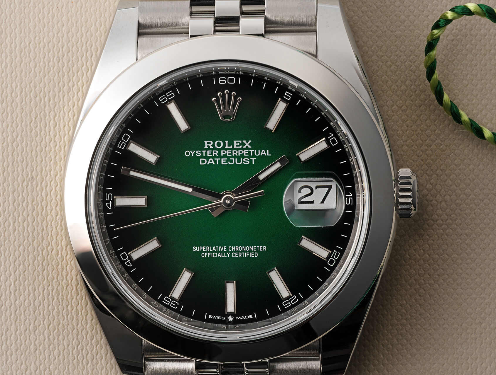 ref 126300 | 126300 - Green Ombré | Rolex Datejust 41