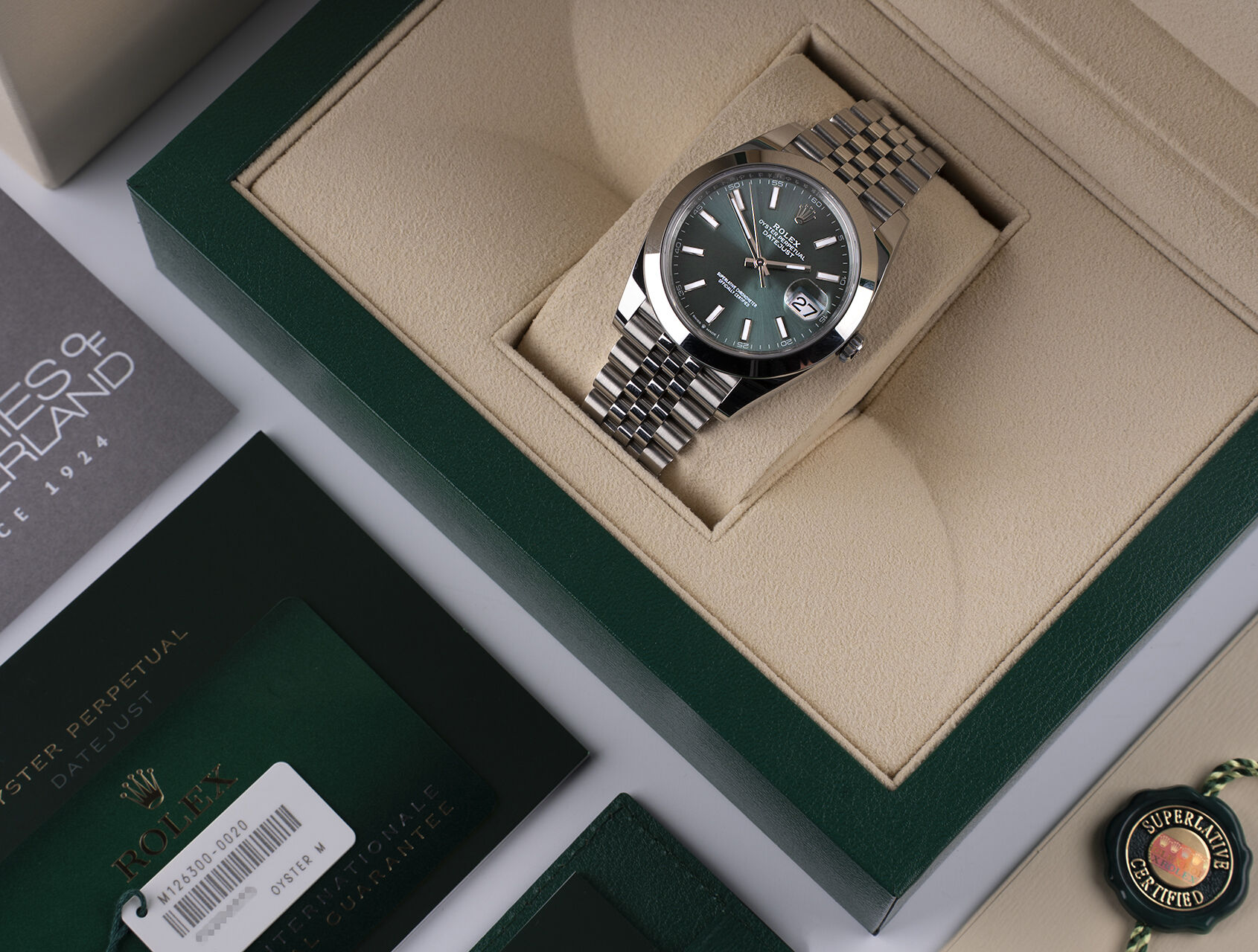ref 126300 | 126300 - Mint Green | Rolex Datejust 41