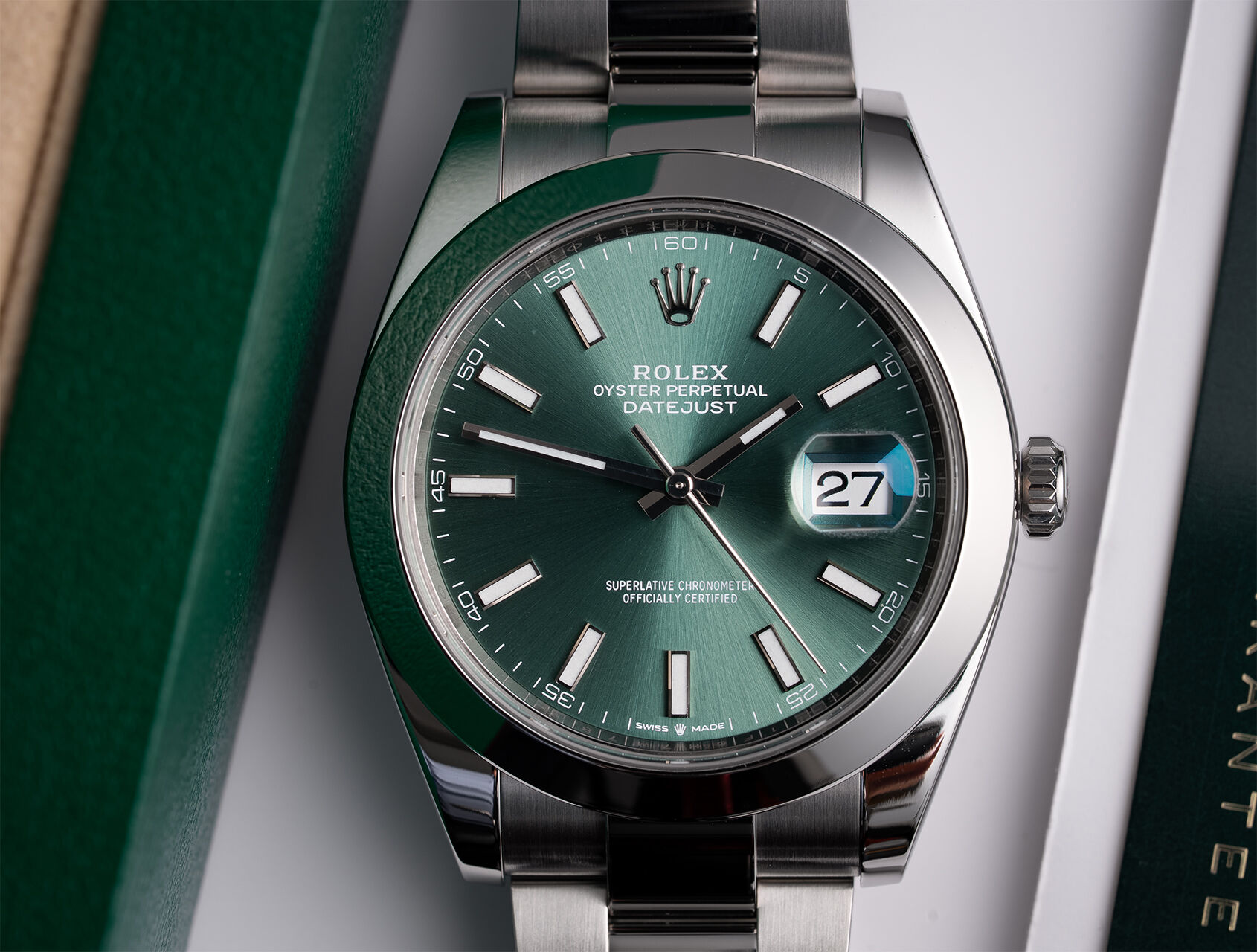 ref 126300 | 126300 - Mint Green | Rolex Datejust 41