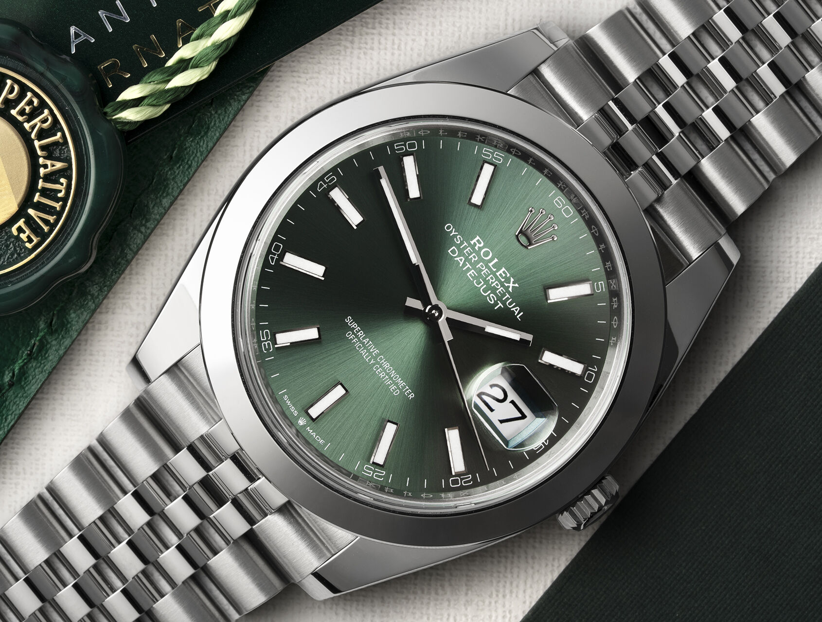 ref 126300 | 126300 - Mint Green | Rolex Datejust 41