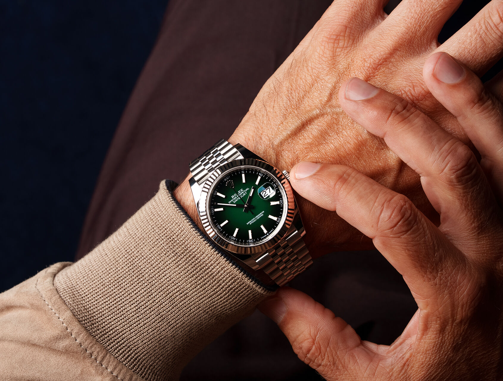 ref 126334 | 126300 - Ombre Green Dial | Rolex Datejust 41