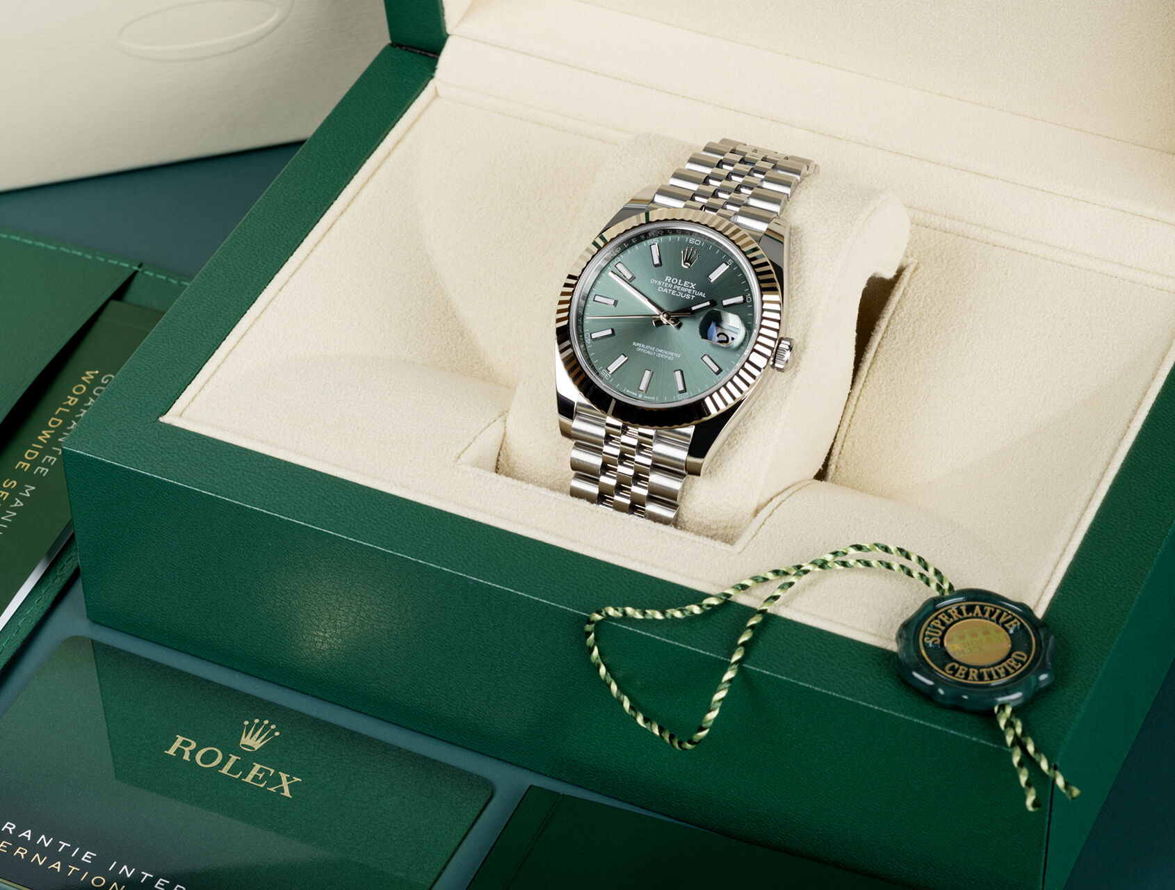 ref 126334 | 126334 - Mint Green | Rolex Datejust 41