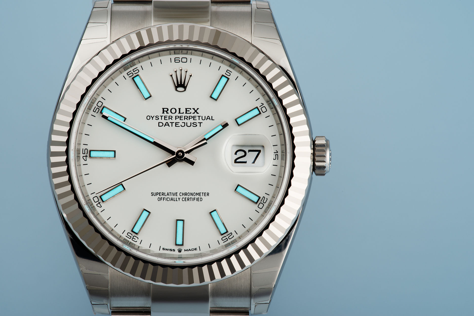 ref 126334 | Fully Stickered 'White Gold Bezel' | Rolex Datejust 41