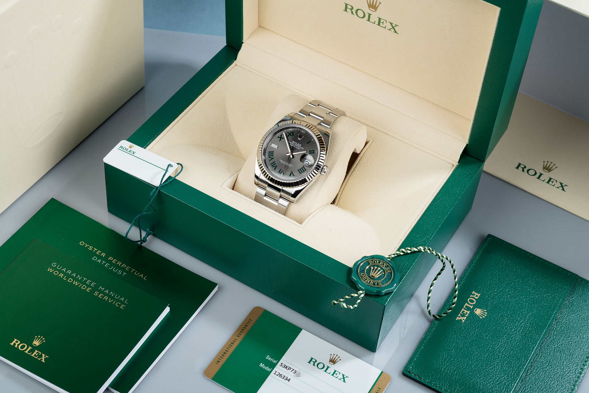 ref 126334 | White Gold Bezel Complete Set | Rolex Datejust 41