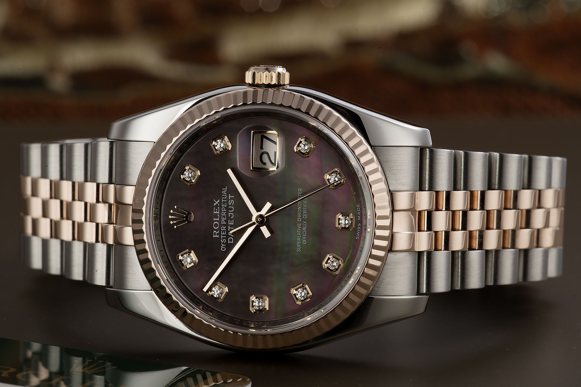 ref 116231 | Black Mother-of-Pearl | Rolex Datejust