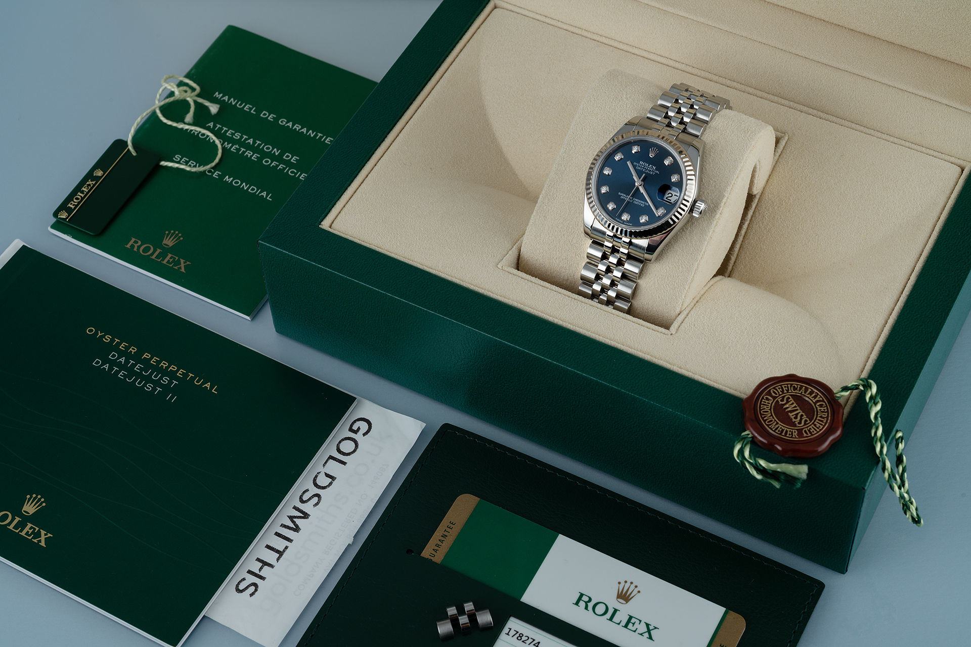 ref 178274 | 'Diamond Dial' Box & Certificate | Rolex Datejust