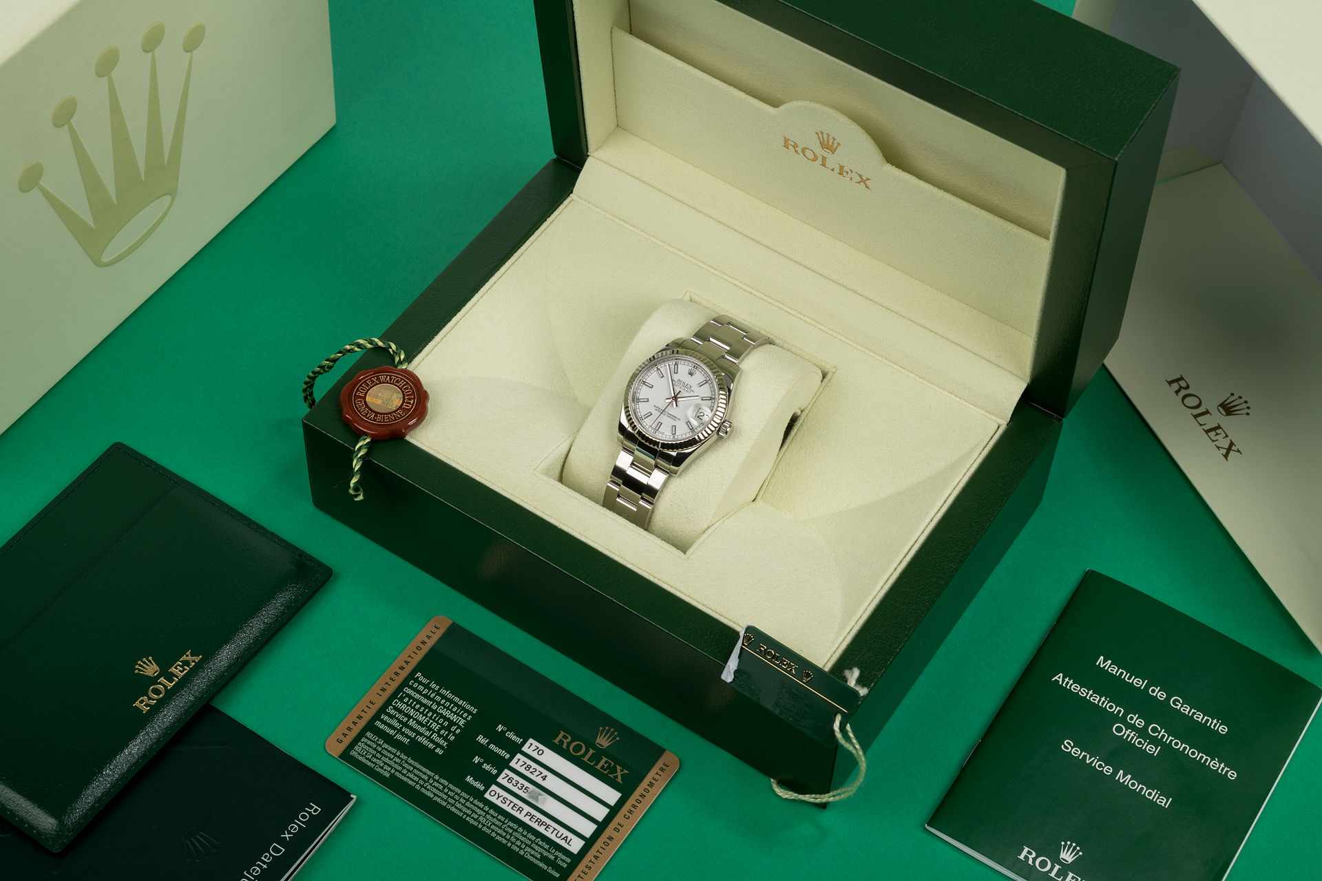 ref 178274 | Complete Set 'White Gold Bezel' | Rolex Datejust