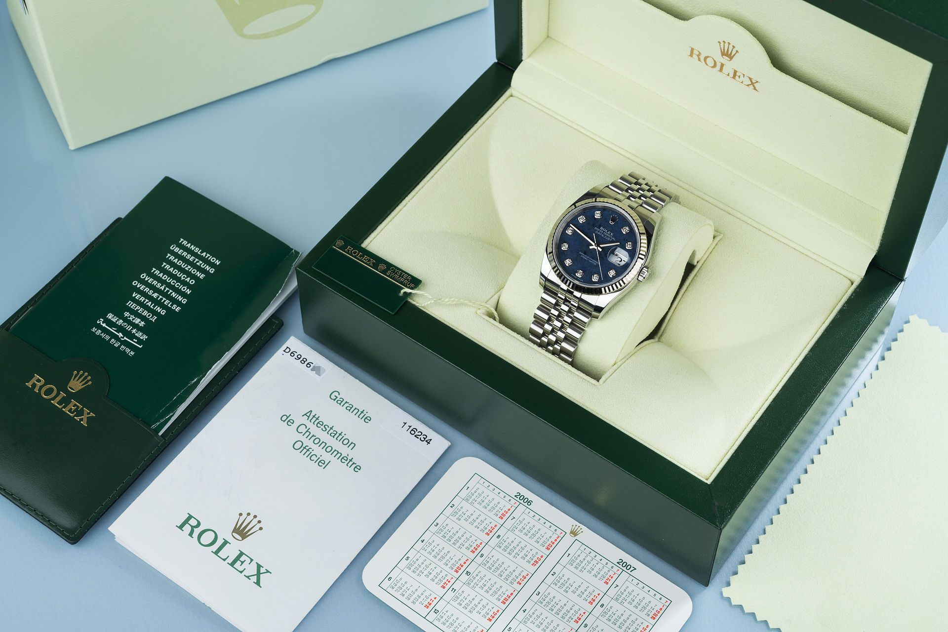 ref 116234 | Rare 'Sodalite' Diamond Dial  | Rolex Datejust