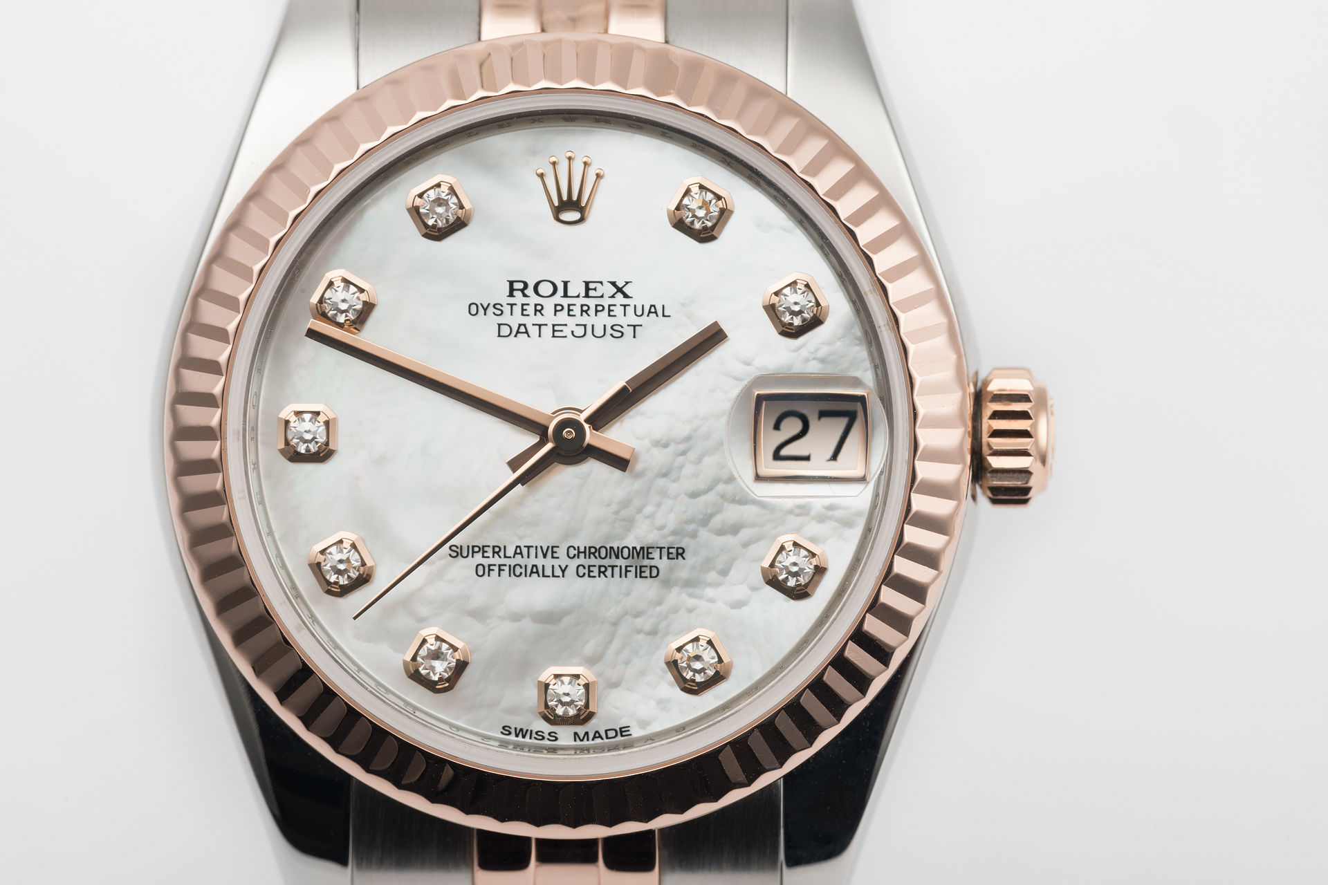 ref 178271 | Everose & Steel Midi 'Full Set' | Rolex Datejust