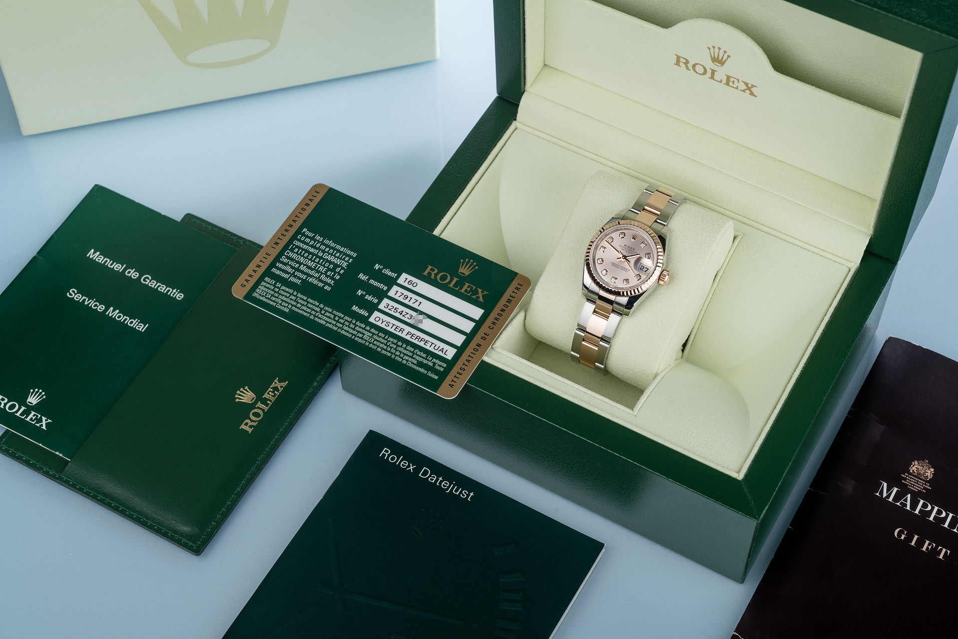 ref 179171 | Everose & Steel 'Diamond Dial' | Rolex Datejust